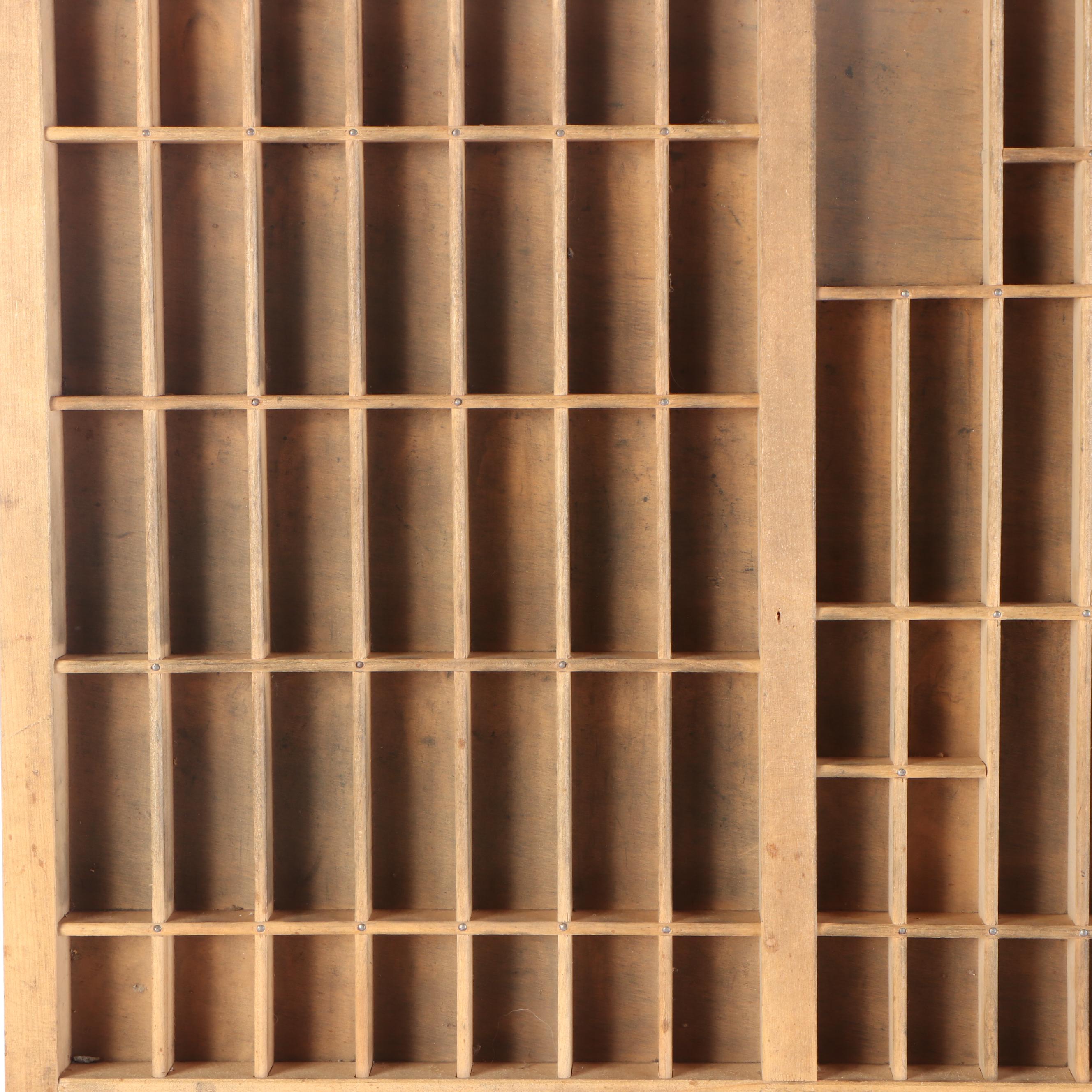 Letterpress Printer's Typesetting Tray