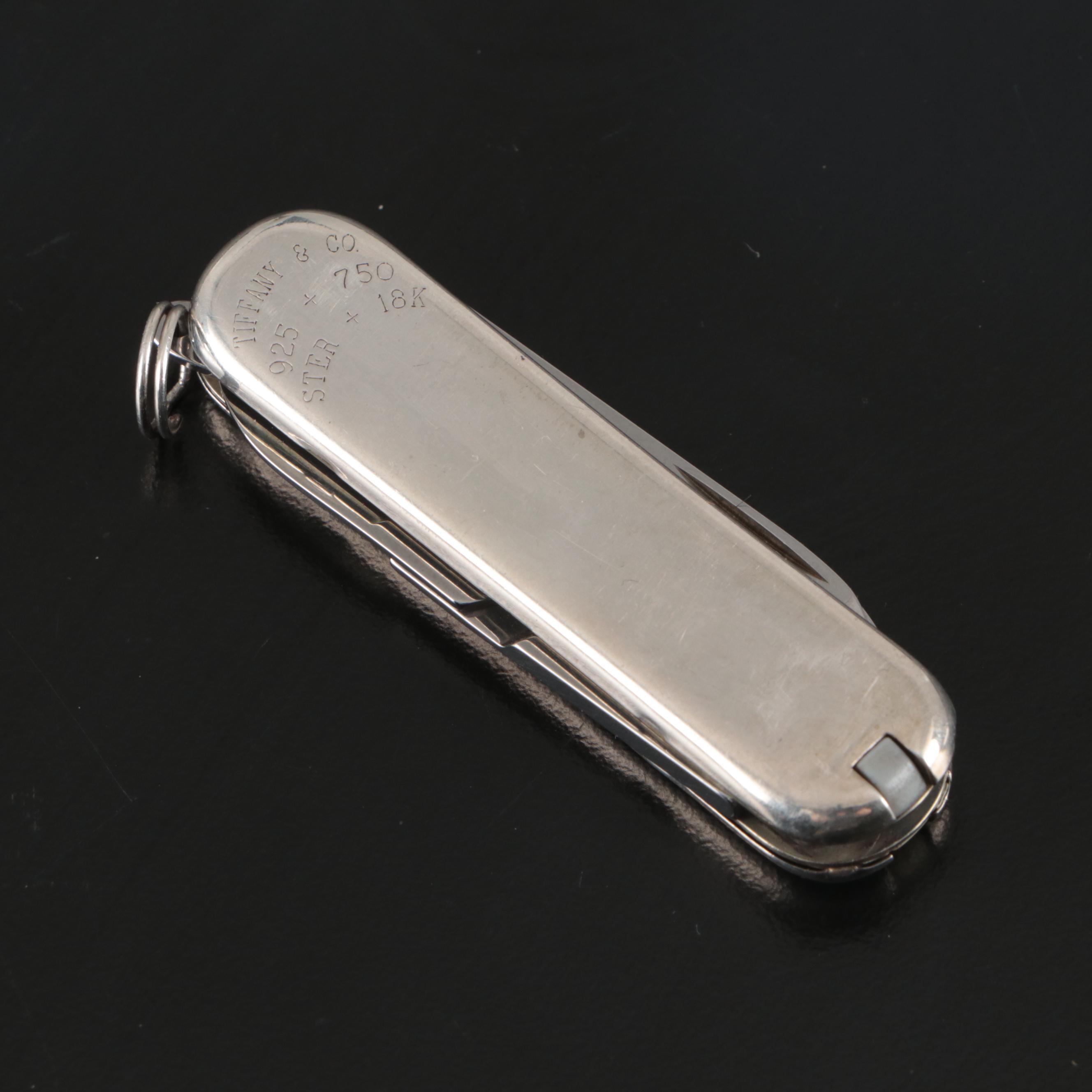 Tiffany & Co. 18K Gold and Sterling Silver Capped Swiss Army Knife