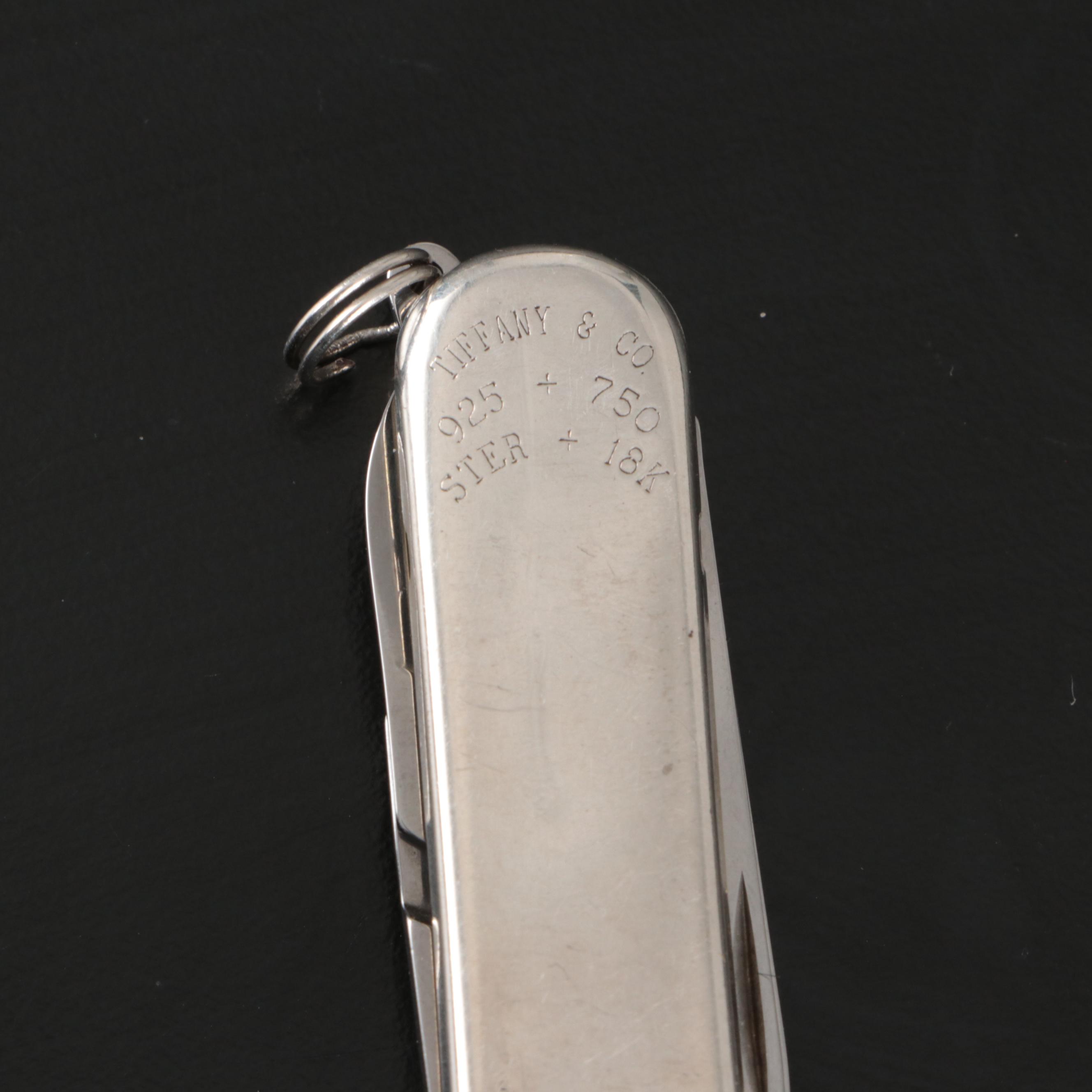 Tiffany & Co. 18K Gold and Sterling Silver Capped Swiss Army Knife