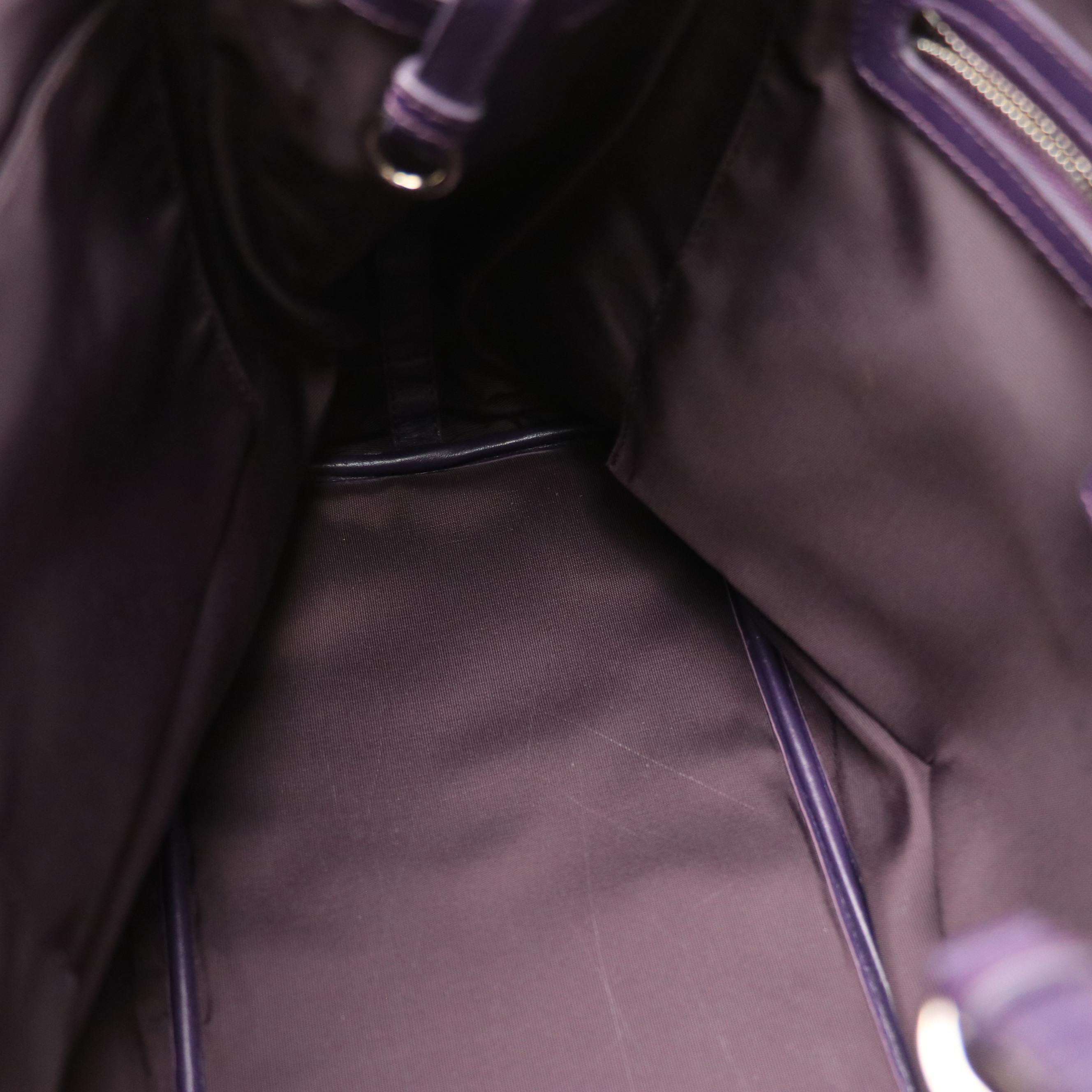 Christian Dior Medium Panarea Tote in Purple Cannage Quilted Canvas and Leather