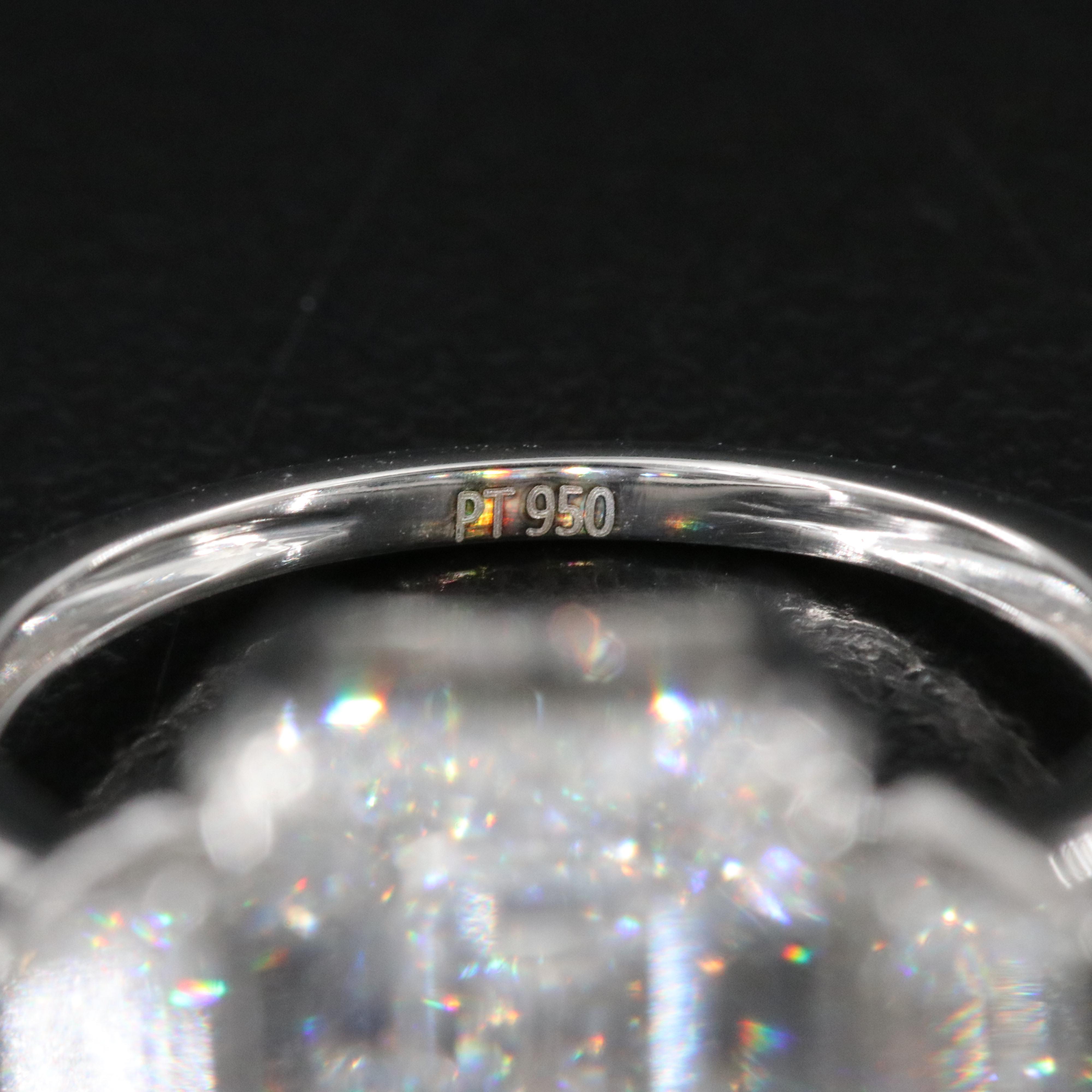 Platinum 6.29 CTW Lab Grown Diamond Ring with IGI Report