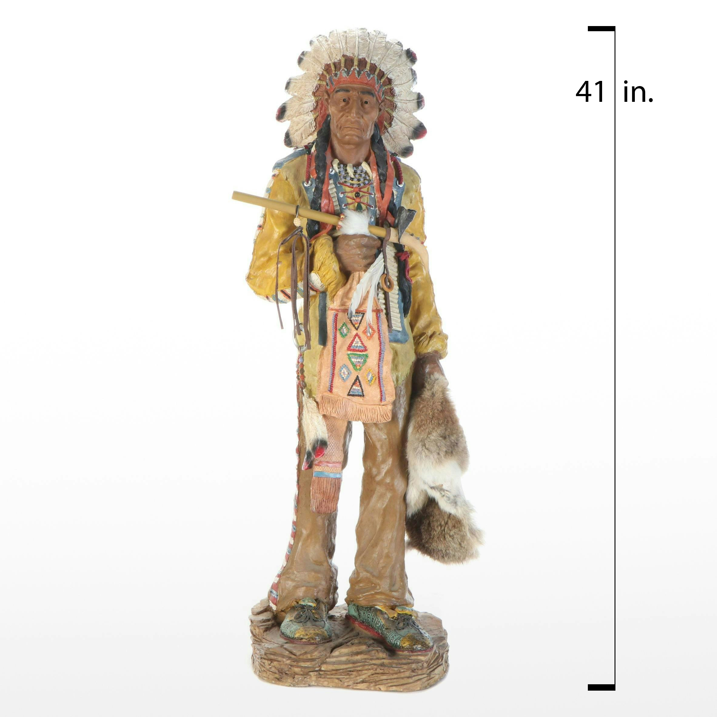 Resin Sculpture After Daniel Monfort's "Sioux Chief"