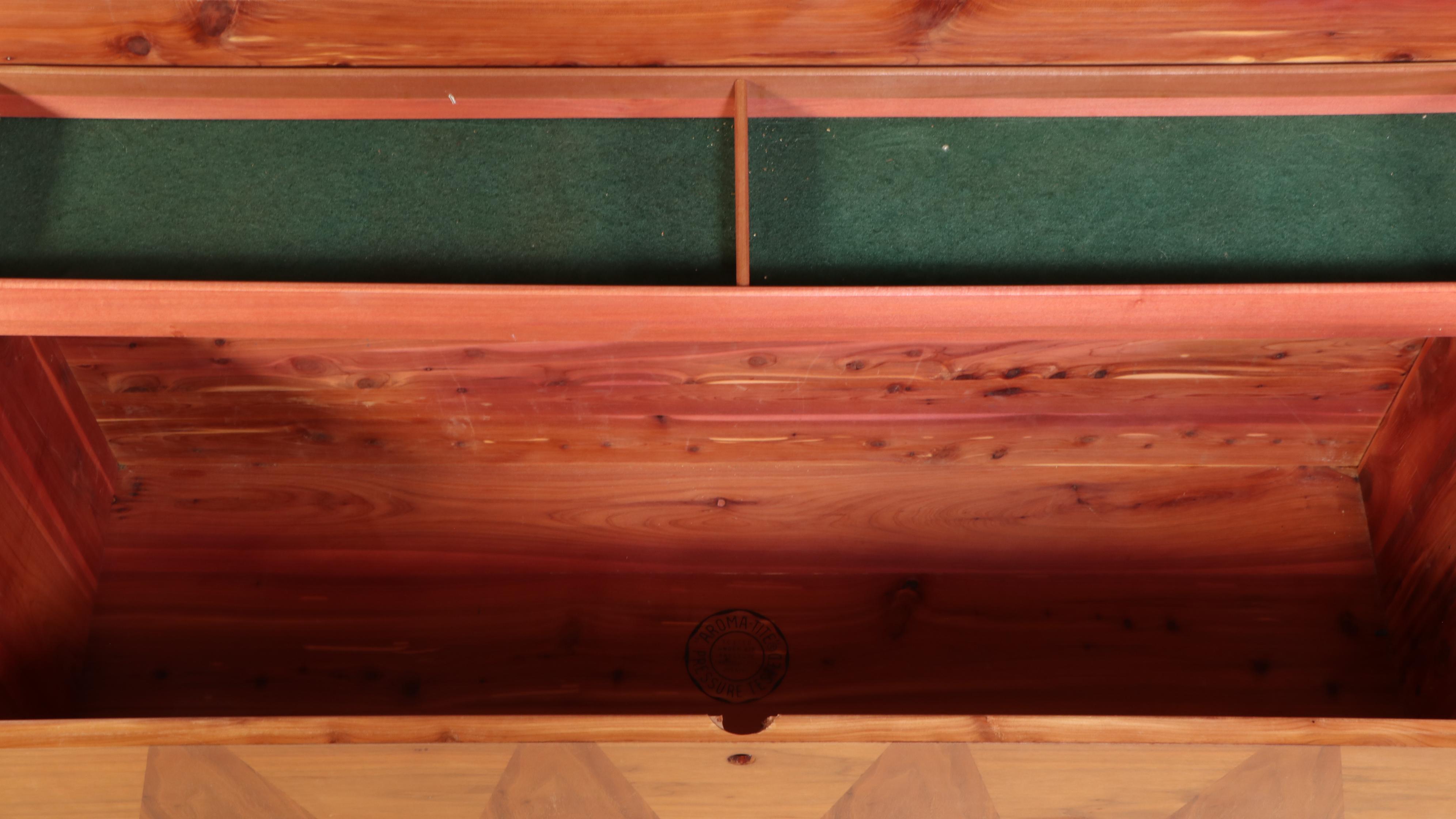 Lane "Aroma-Tite" Mid Century Modern Walnut, Ash, and Cedar Blanket Chest