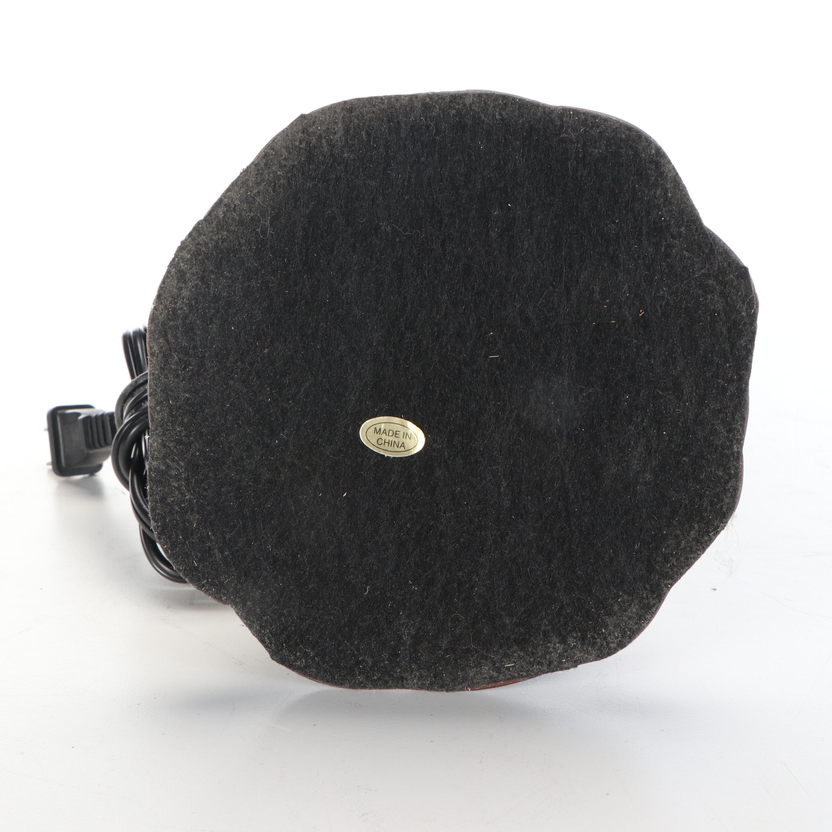 Art Nouveau Style Slag Glass Grape Vine Table Lamp