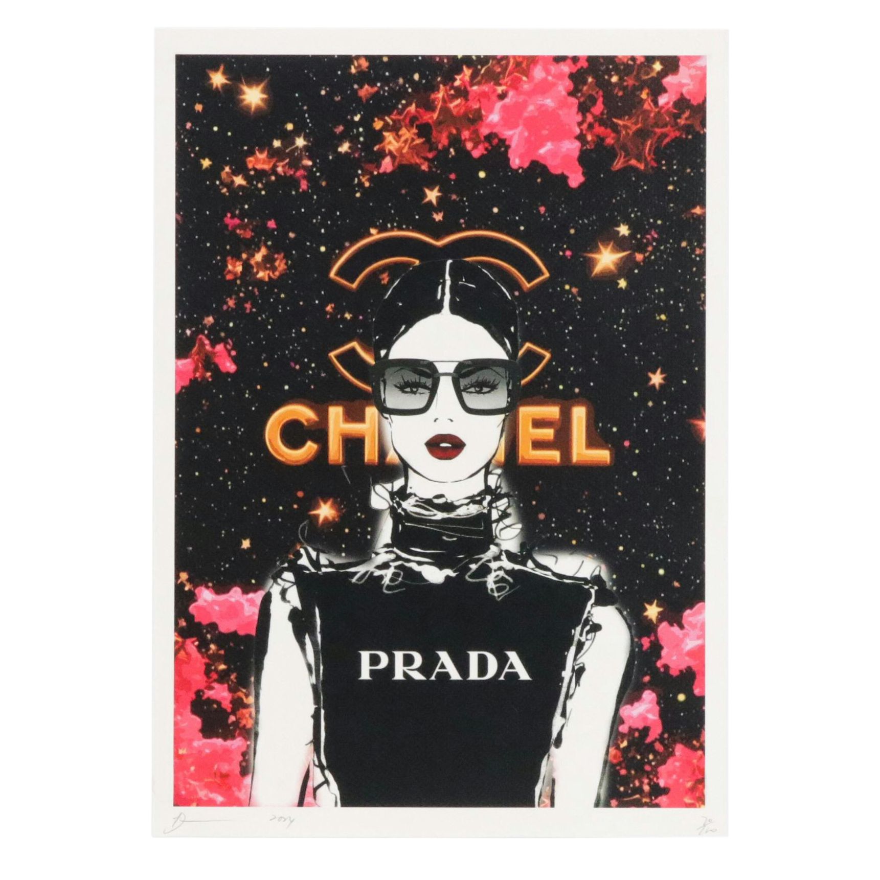 Death NYC Pop Art Graphic Print Chanel x Prada, 2024