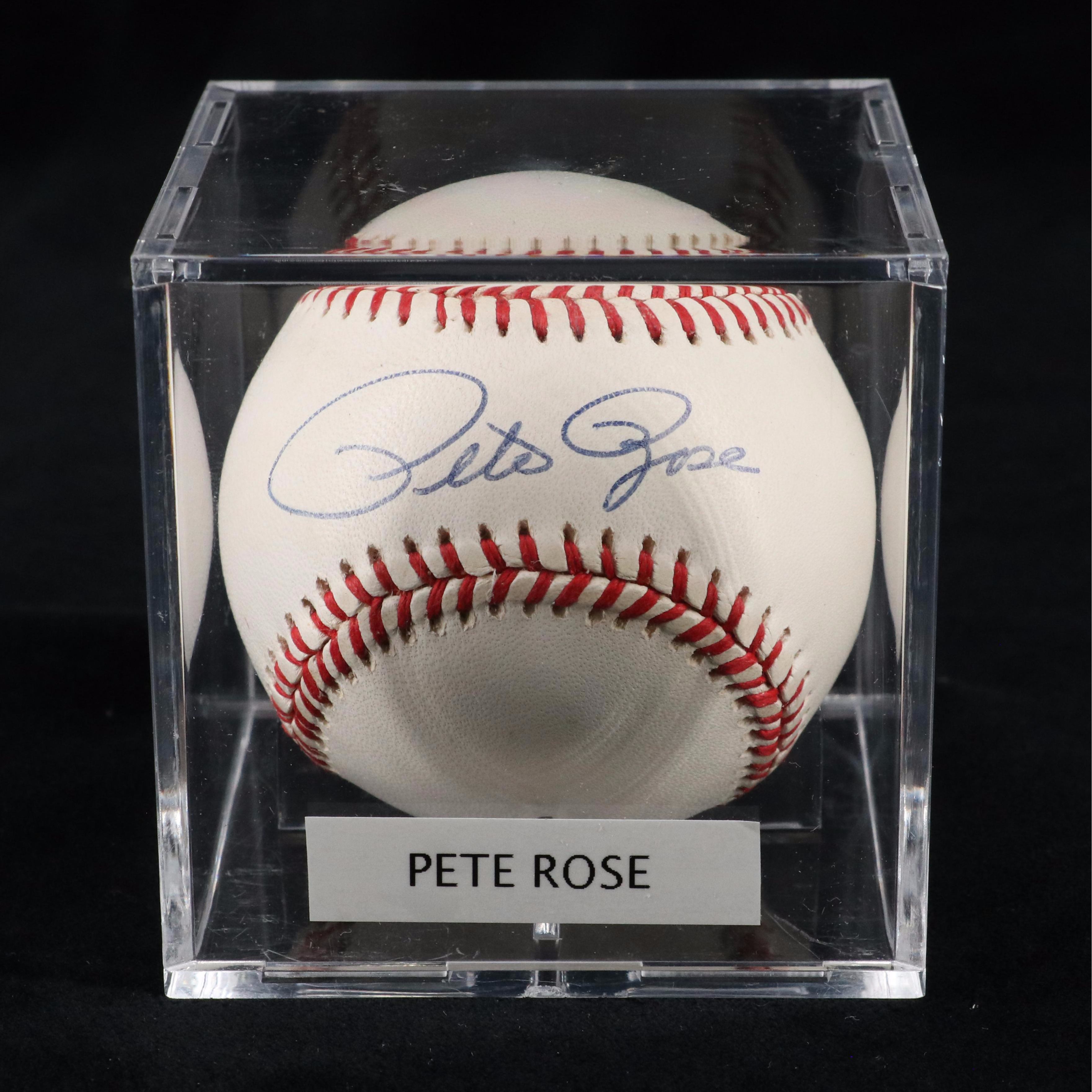 Pete Rose Signed Rawlings Official National League Baseball, PSA