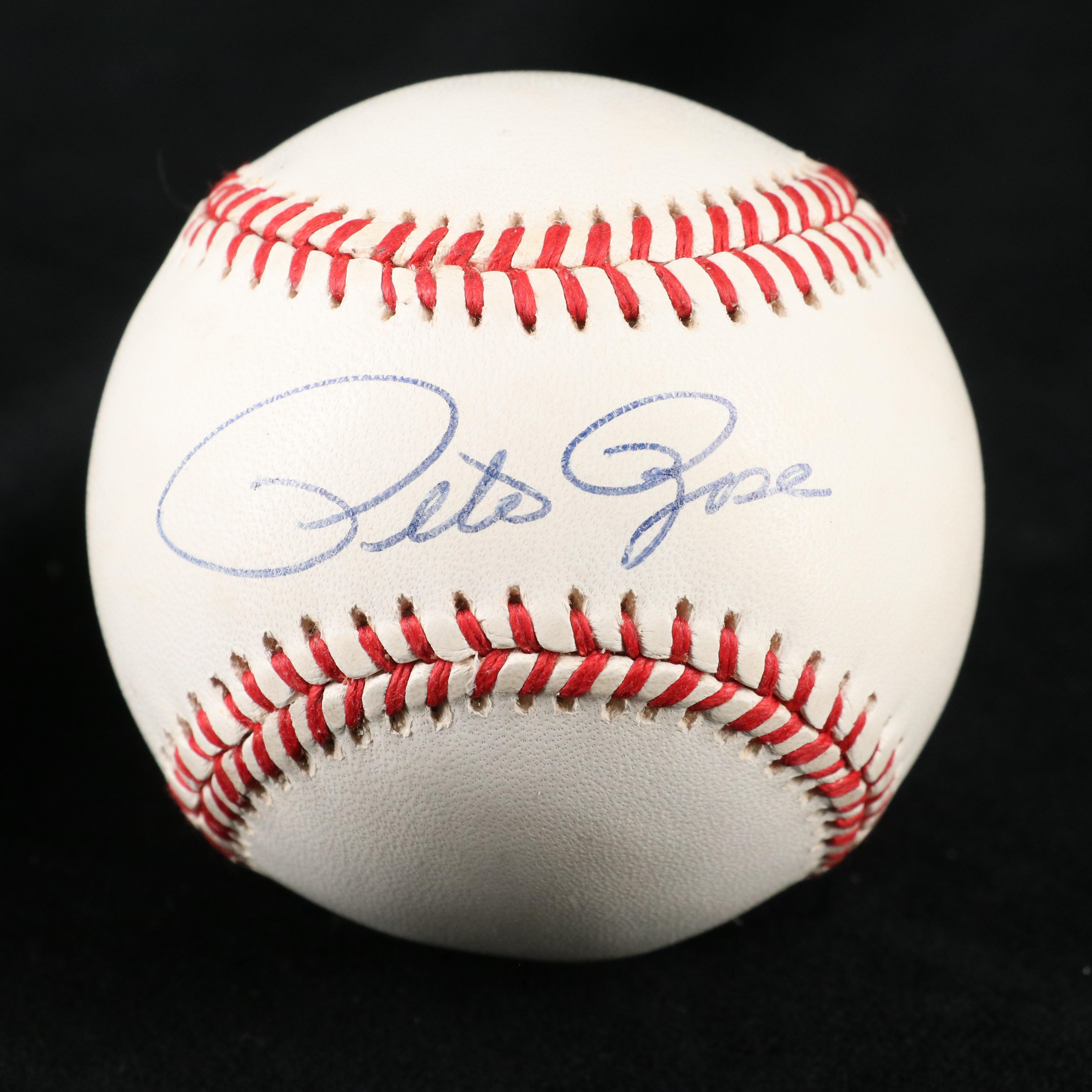Pete Rose Signed Rawlings Official National League Baseball, PSA