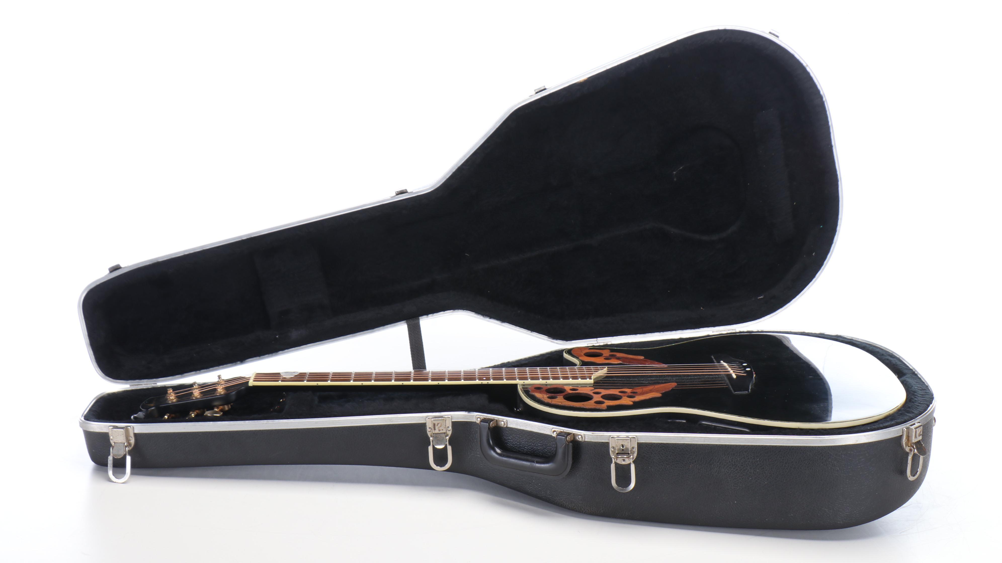 Ovation Standard Elite Acoustic Electric Guitar with Hardshell Case and Stand