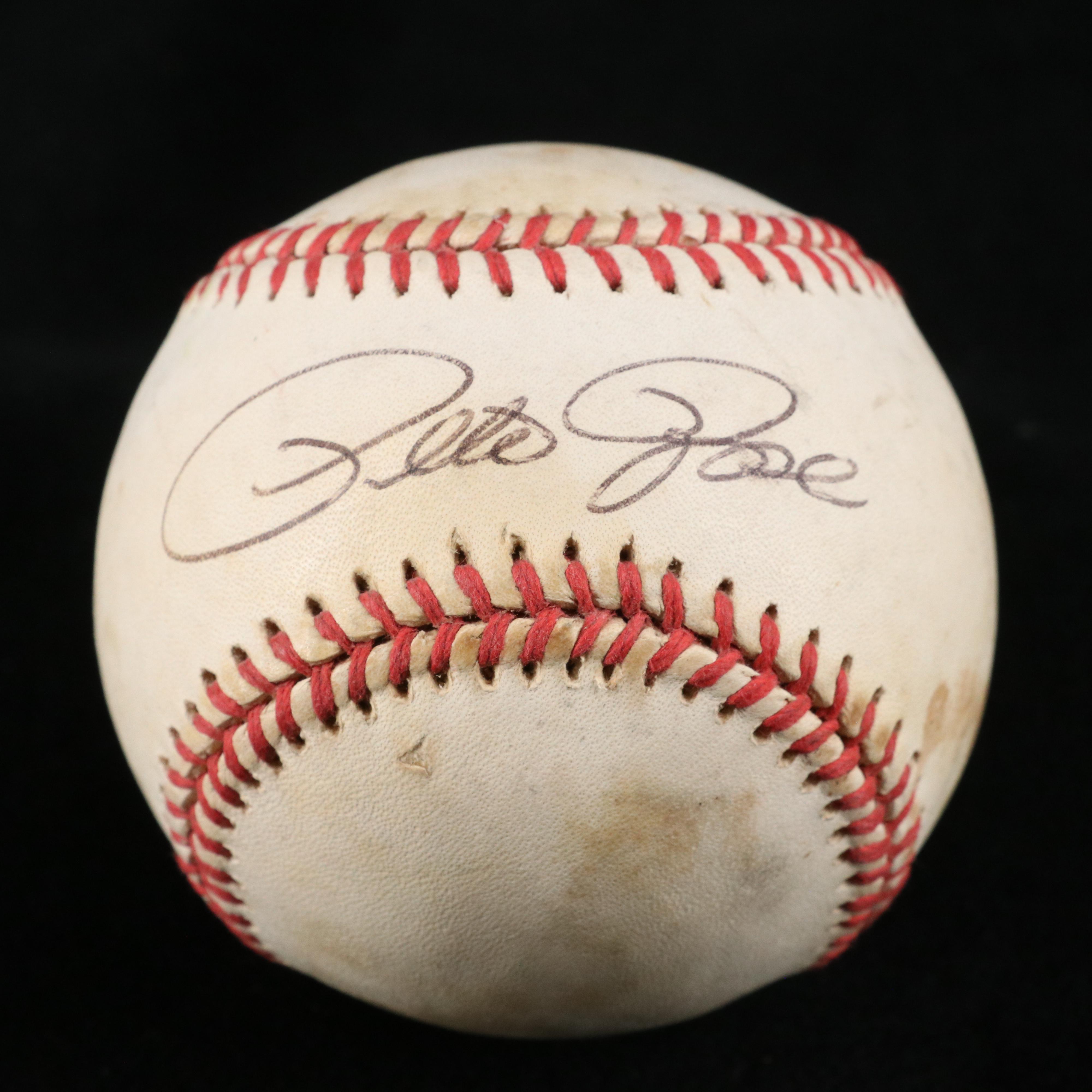Pete Rose Signed Rawlings Official National League Baseball, PSA