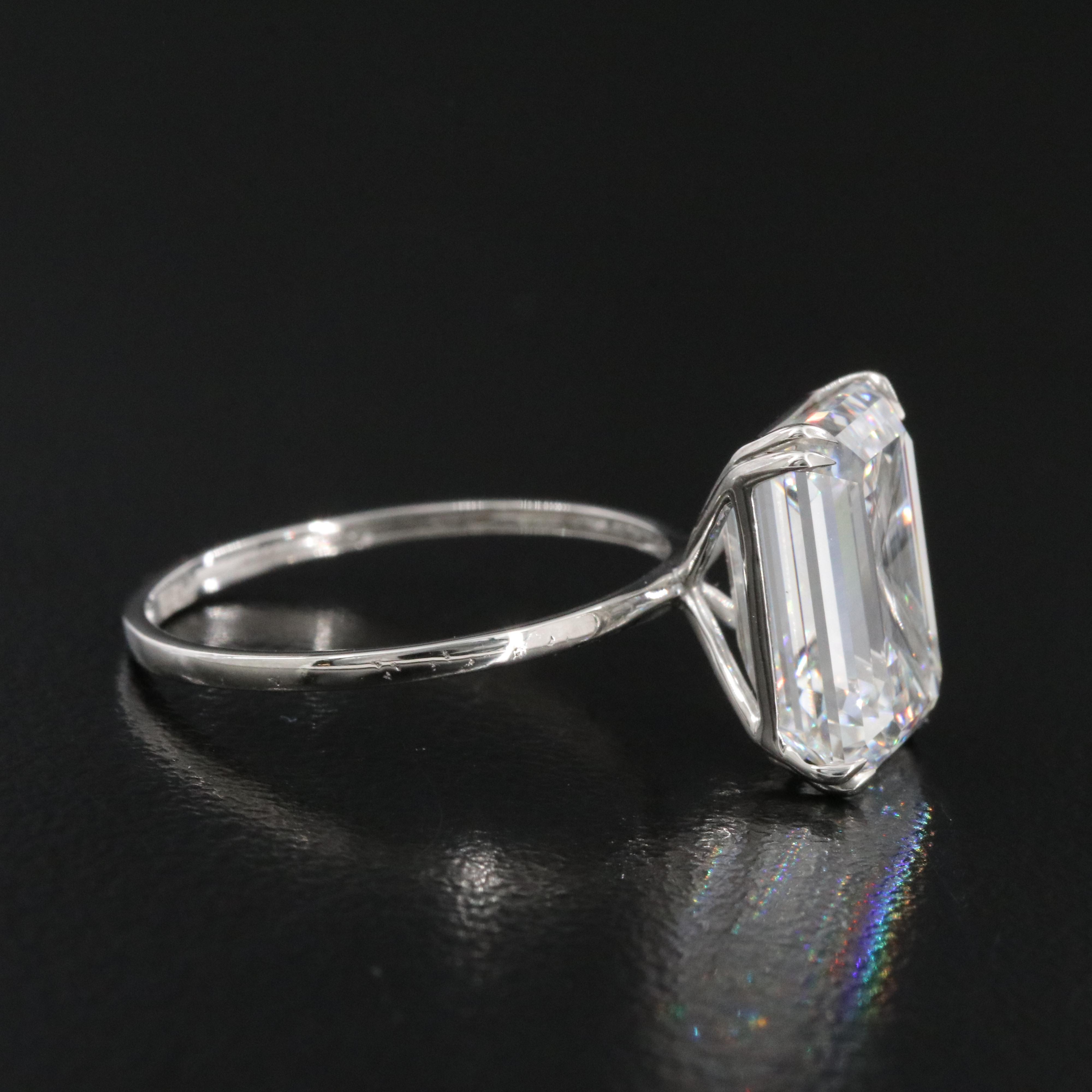 Platinum 6.21 CT Lab Grown Diamond Ring with IGI Report