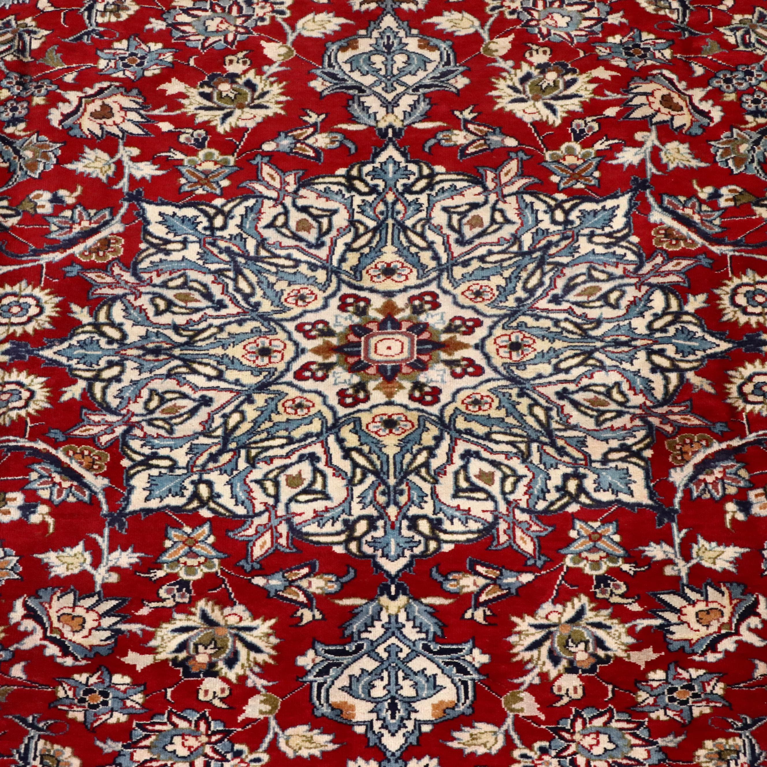9'8 x 13'3 Hand-Knotted Persian Mashhad Room Sized Rug