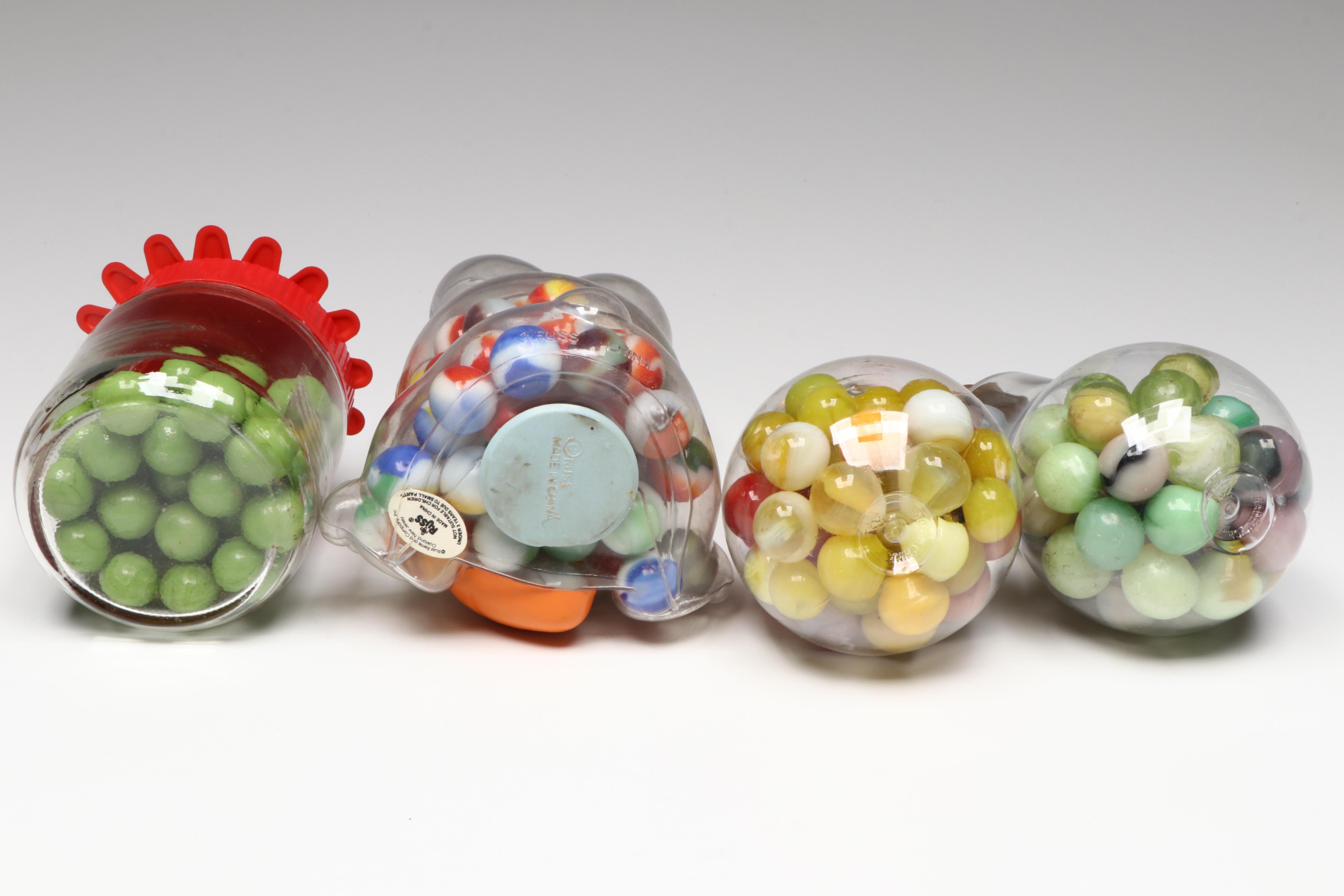 Multicolor Swirl, Patch, Cats Eye and More Glass Shooters and Marbles