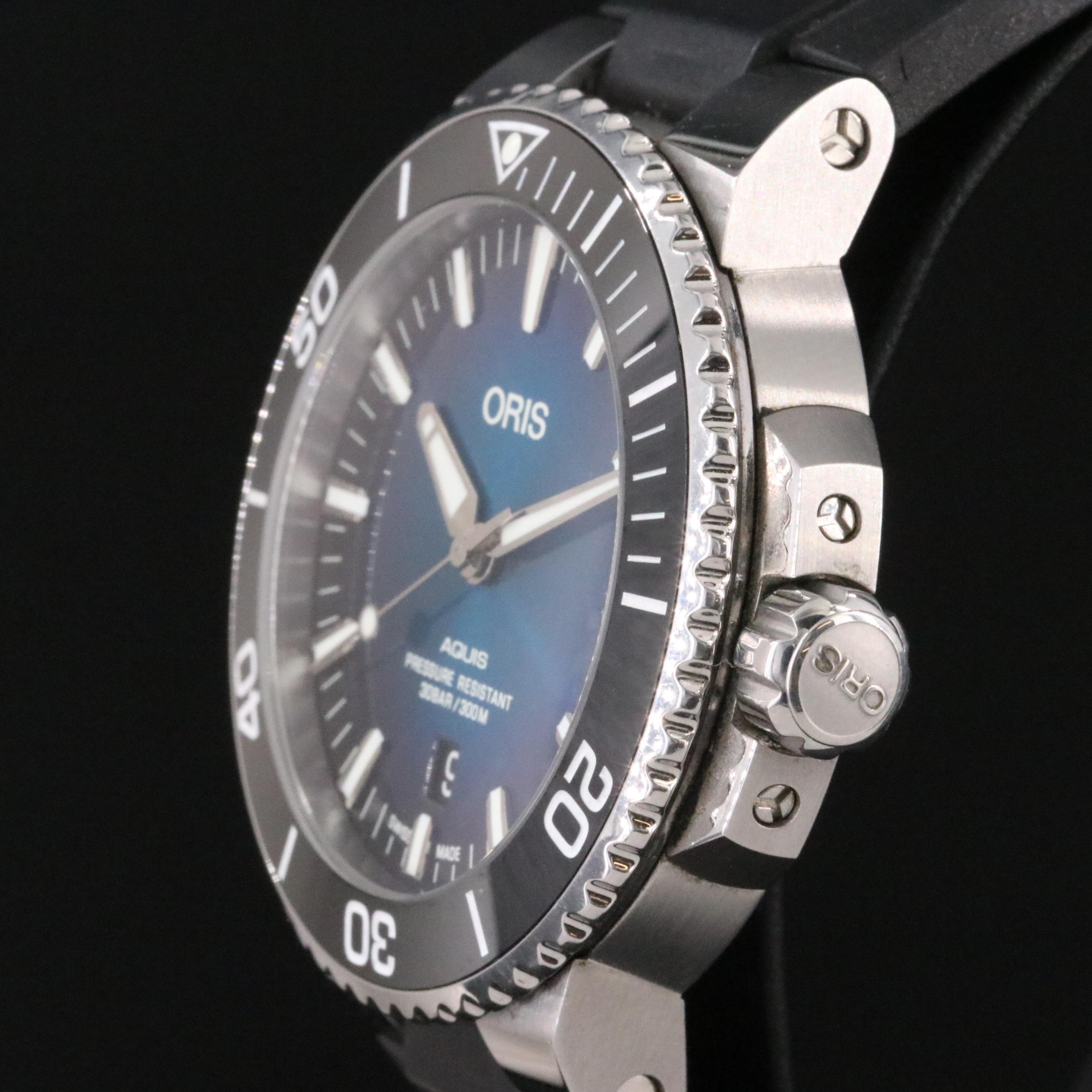 Oris Aquis Clipperton Limited Edition Blue Dial 43.5mm Steel Automatic Watch