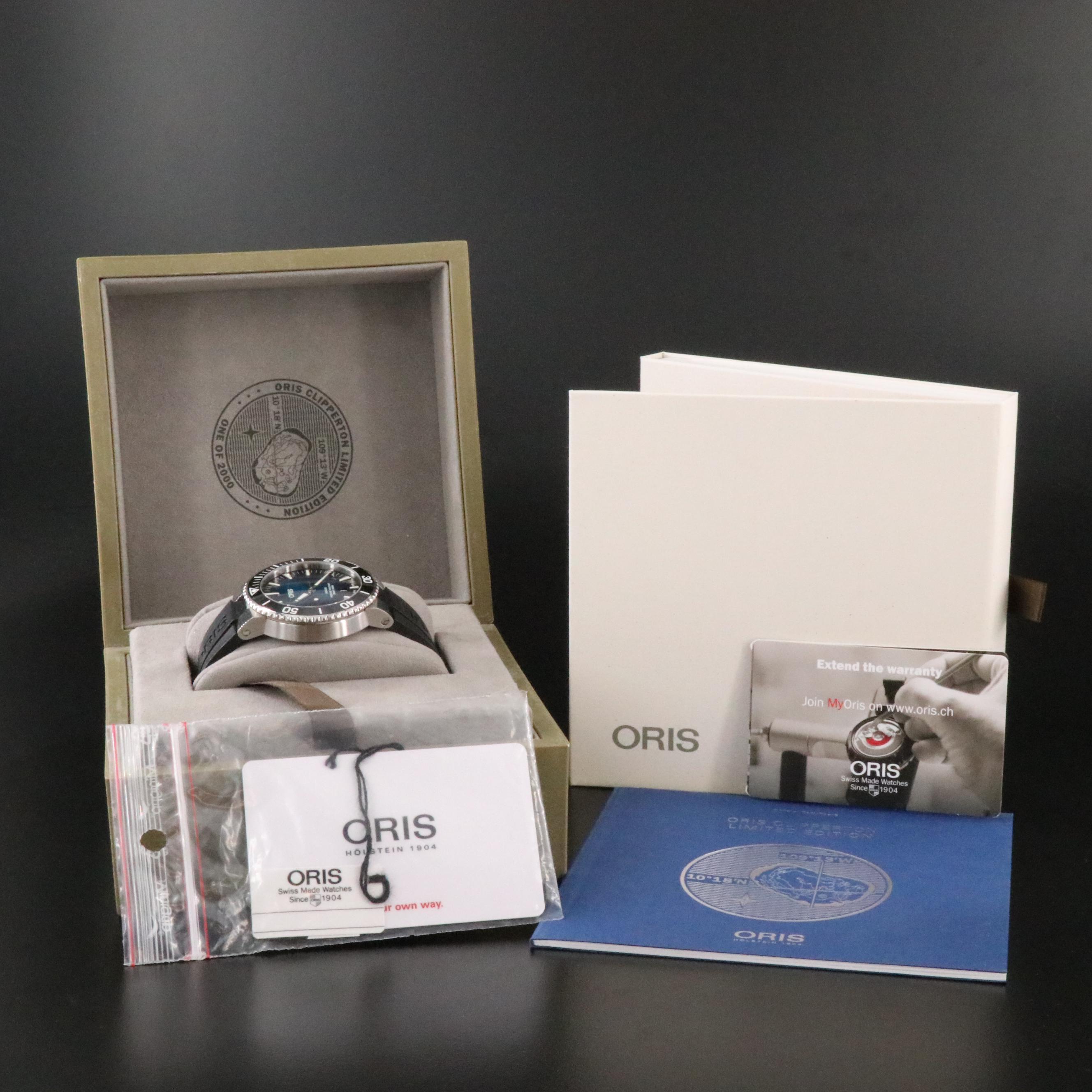 Oris Aquis Clipperton Limited Edition Blue Dial 43.5mm Steel Automatic Watch