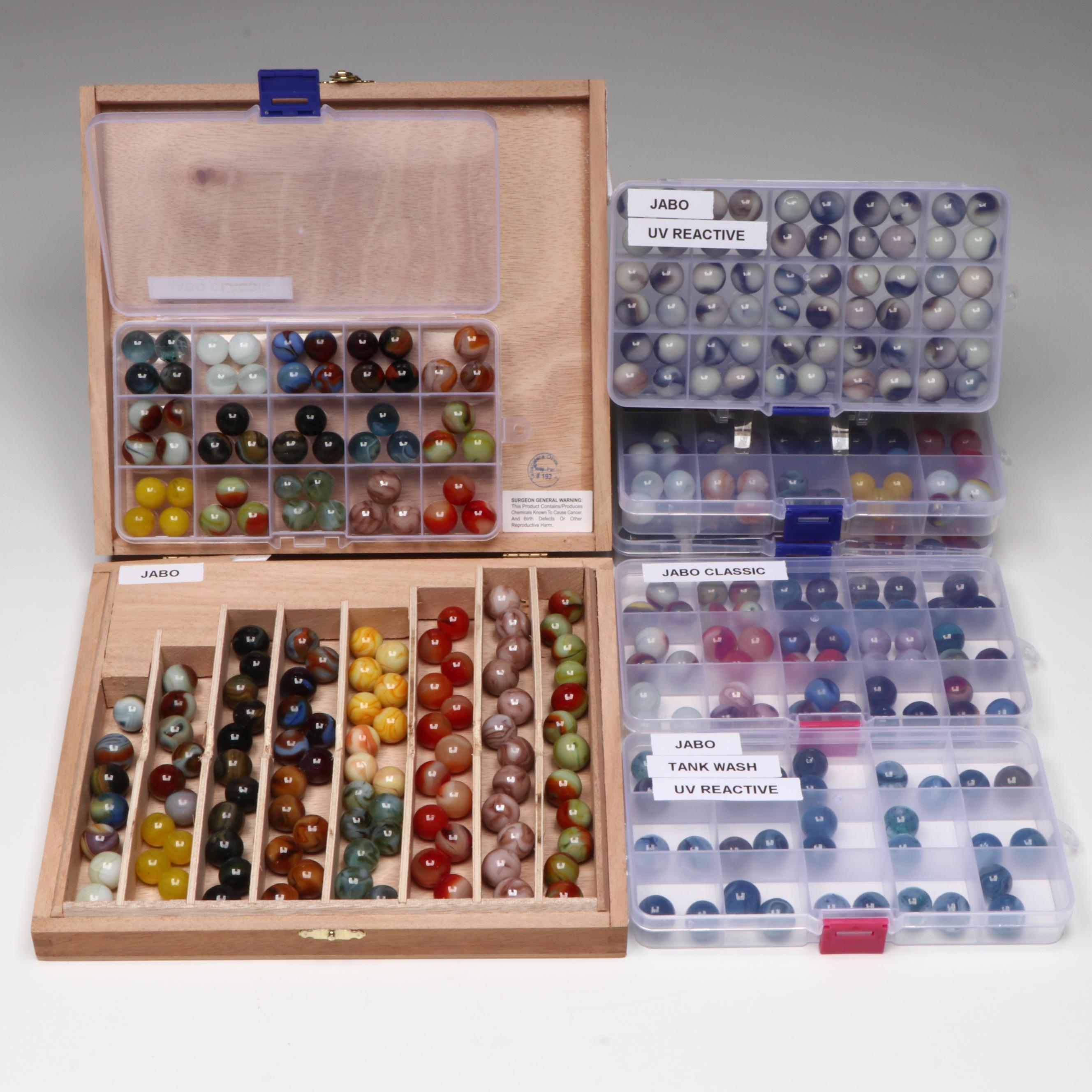 JABO Classics, Swirl, Patch, Tank Wash, Uranium and More Multicolor Marbles