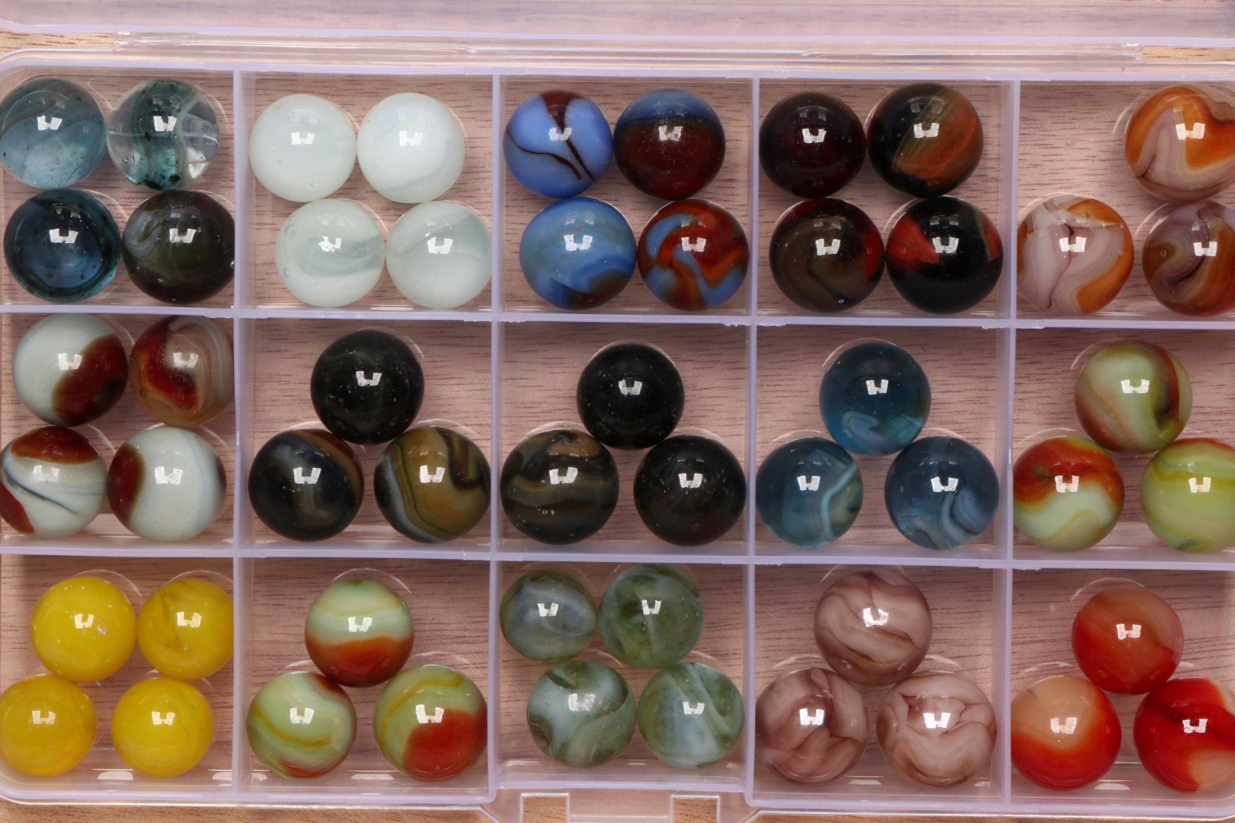 JABO Classics, Swirl, Patch, Tank Wash, Uranium and More Multicolor Marbles