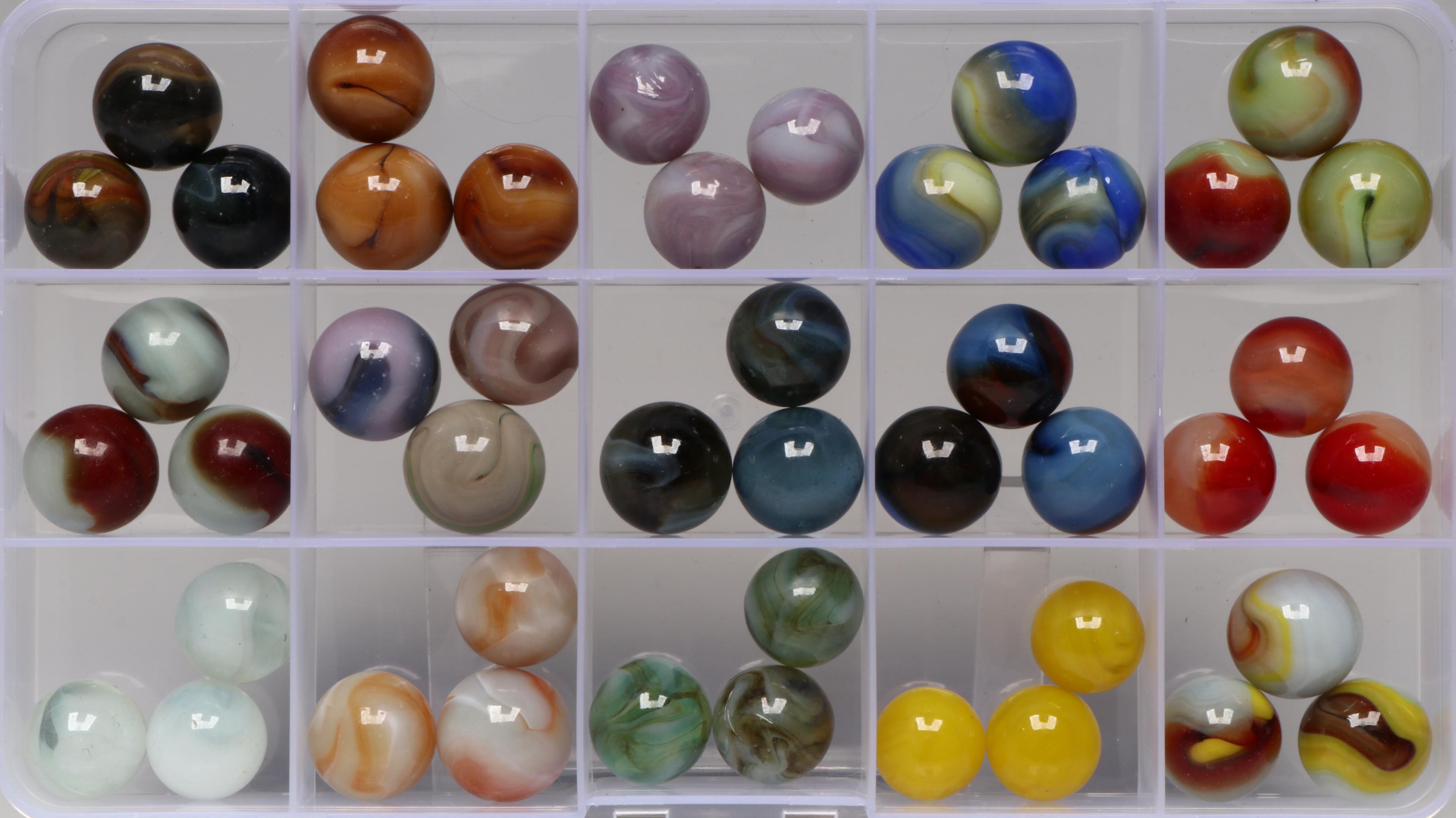 JABO Classics, Swirl, Patch, Tank Wash, Uranium and More Multicolor Marbles