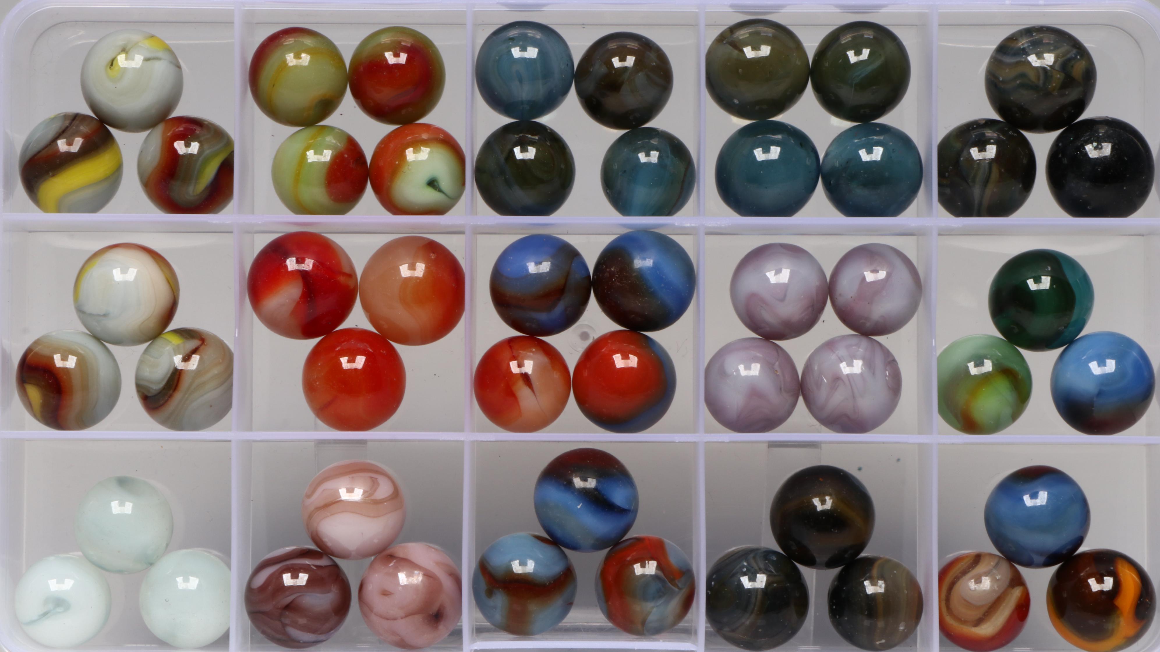 JABO Classics, Swirl, Patch, Tank Wash, Uranium and More Multicolor Marbles