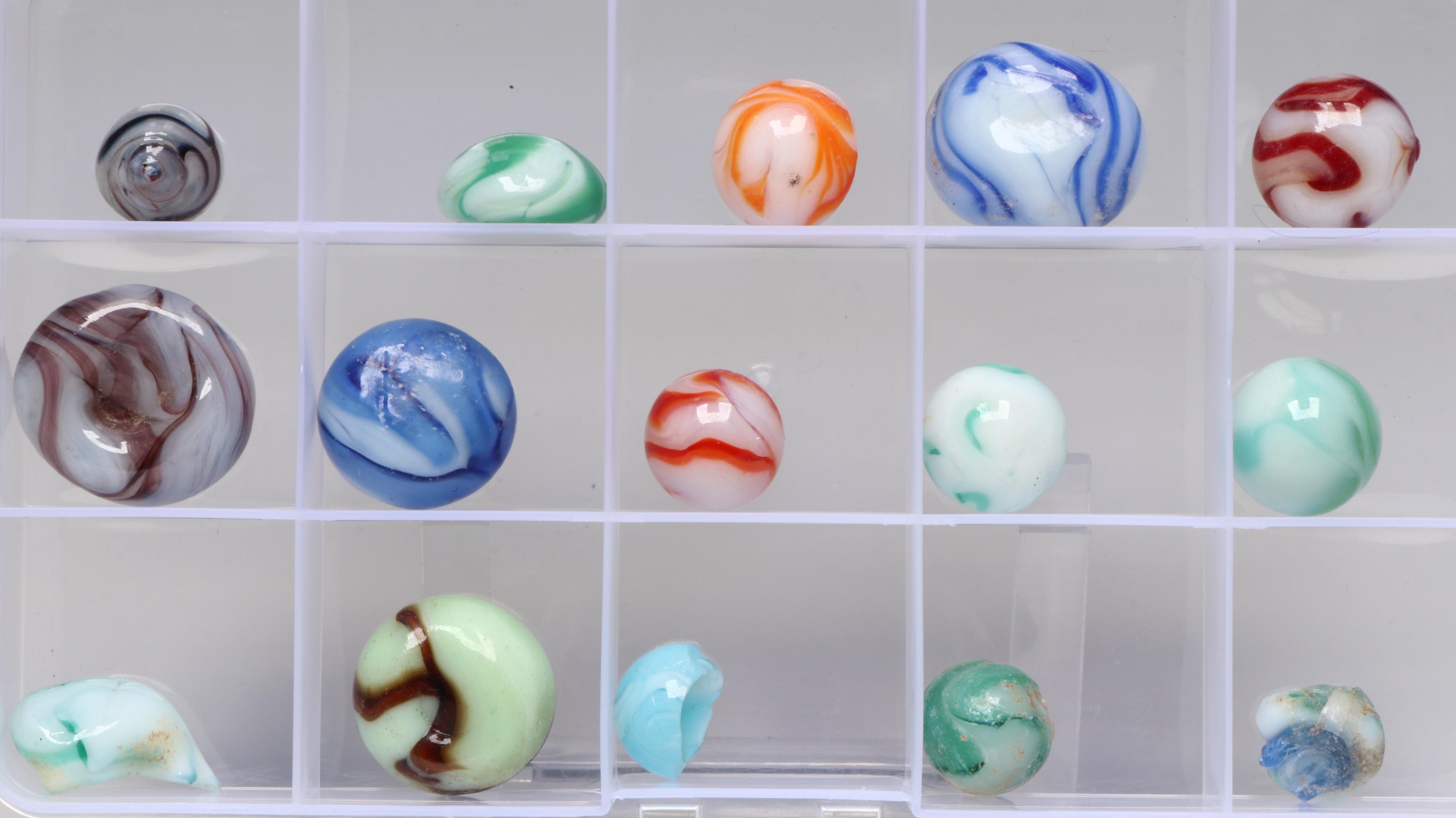DAS, Alley, Akro and Other Patch, Swirl, Slag, and More Marbles with Dug Marbles