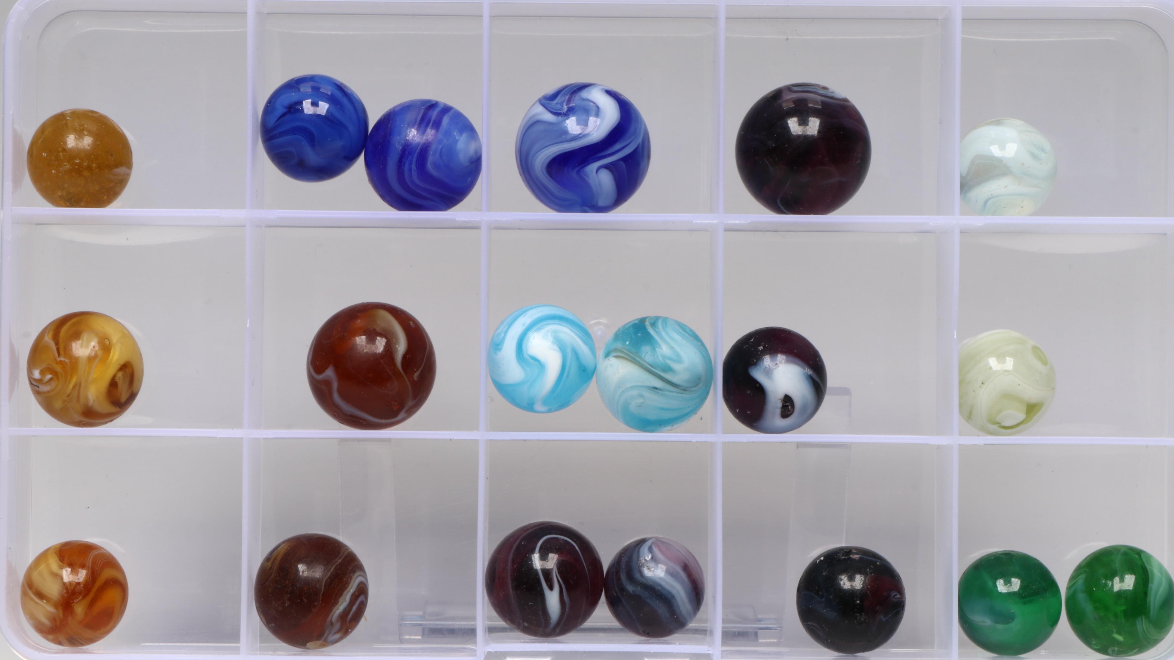 DAS, Alley, Akro and Other Patch, Swirl, Slag, and More Marbles with Dug Marbles