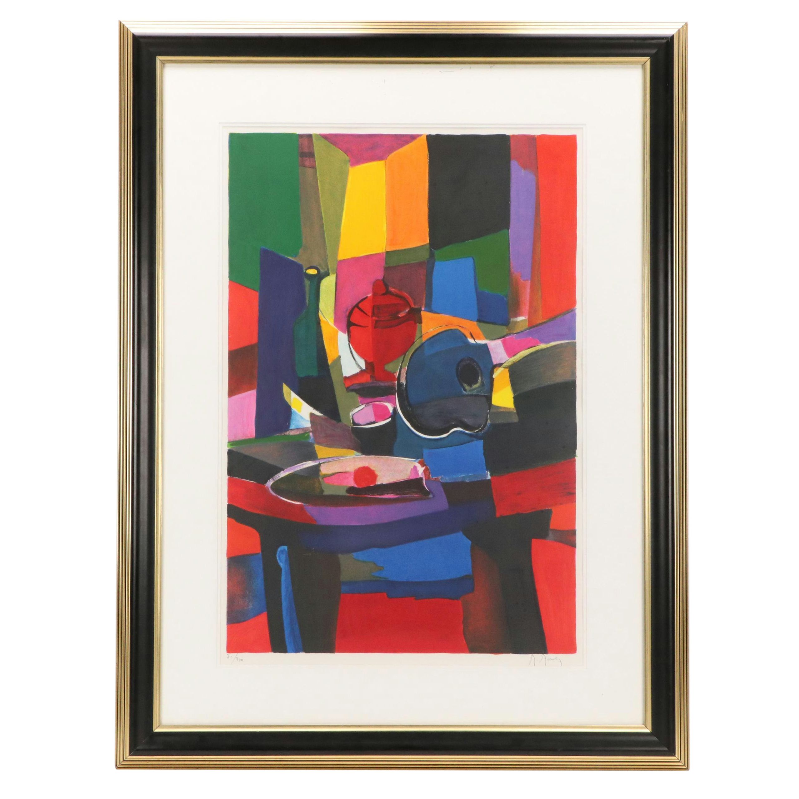 Marcel Mouly Lithograph "Mandole et Computier Rouge"