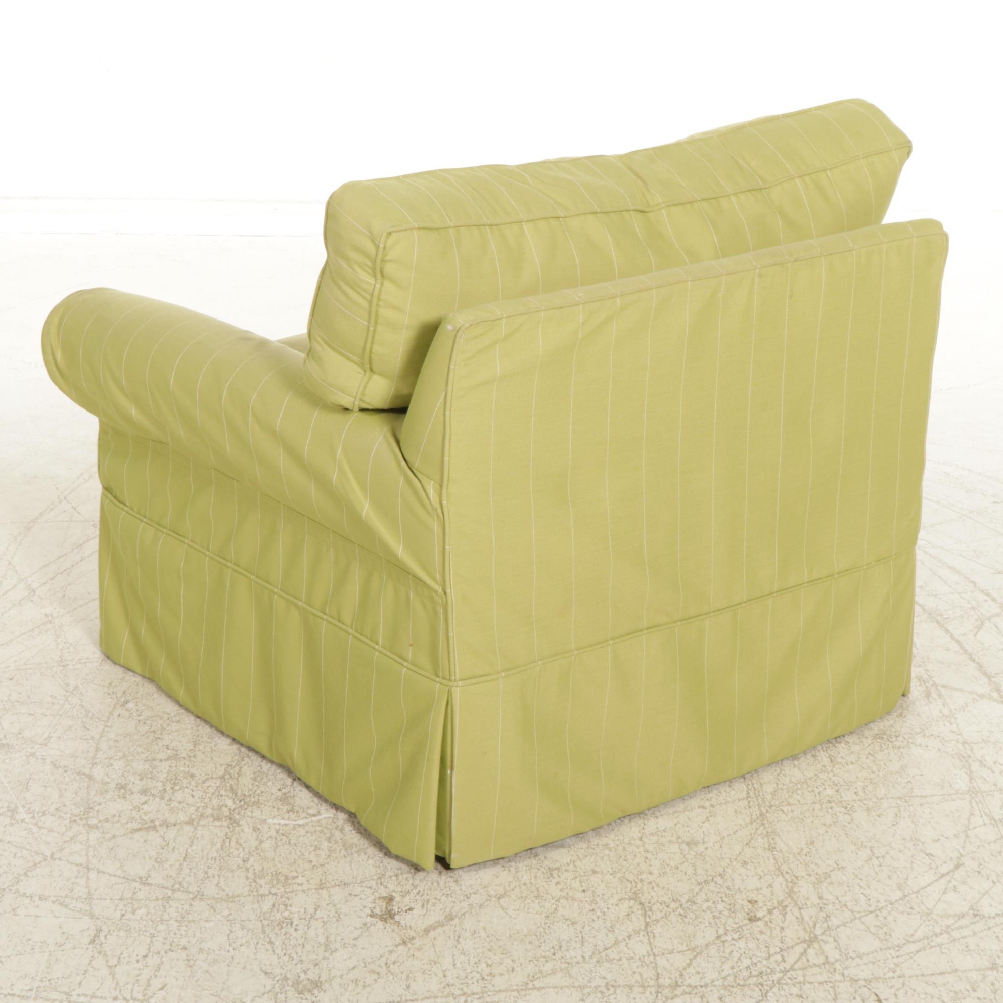 Crate & Barrel Slip Covered Armchair