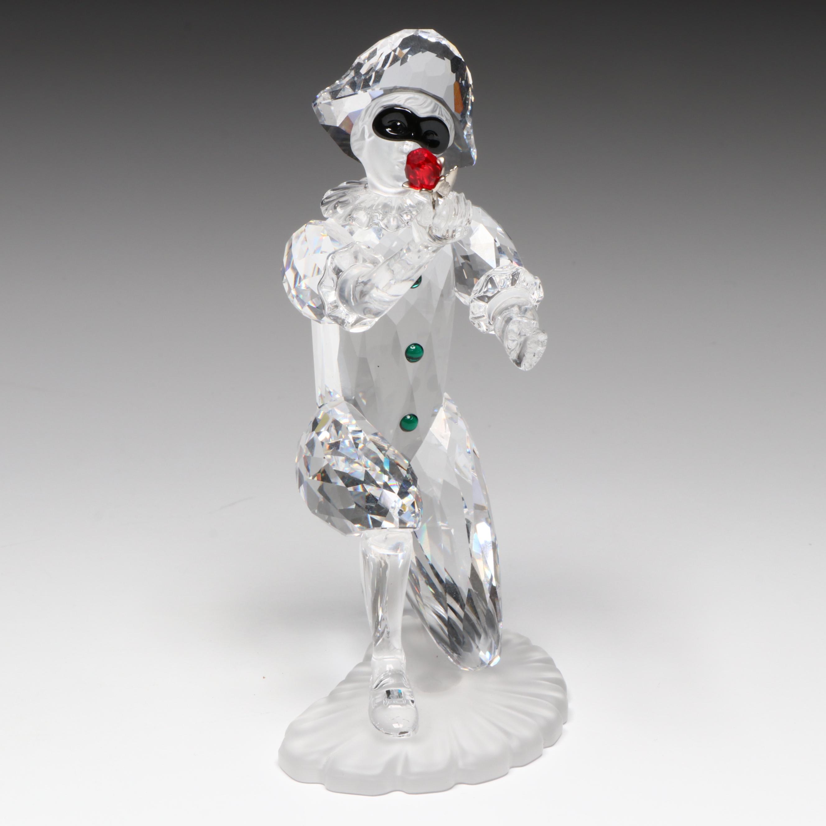 Swarovski Masquerade "Harlequin" Figurine with Rogaška Crystal Vase