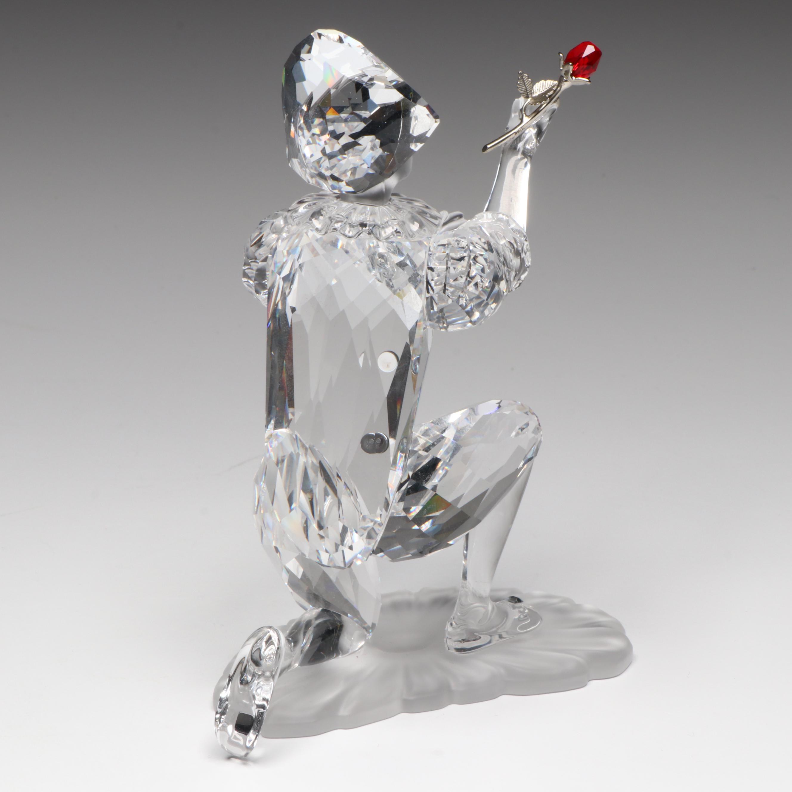Swarovski Masquerade "Harlequin" Figurine with Rogaška Crystal Vase