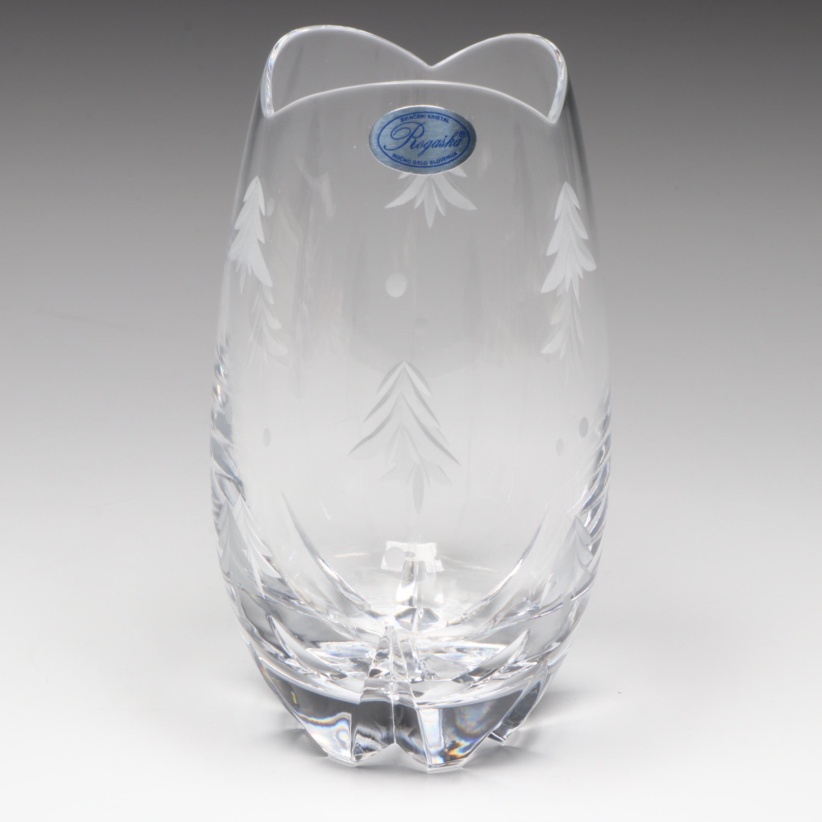 Swarovski Masquerade "Harlequin" Figurine with Rogaška Crystal Vase