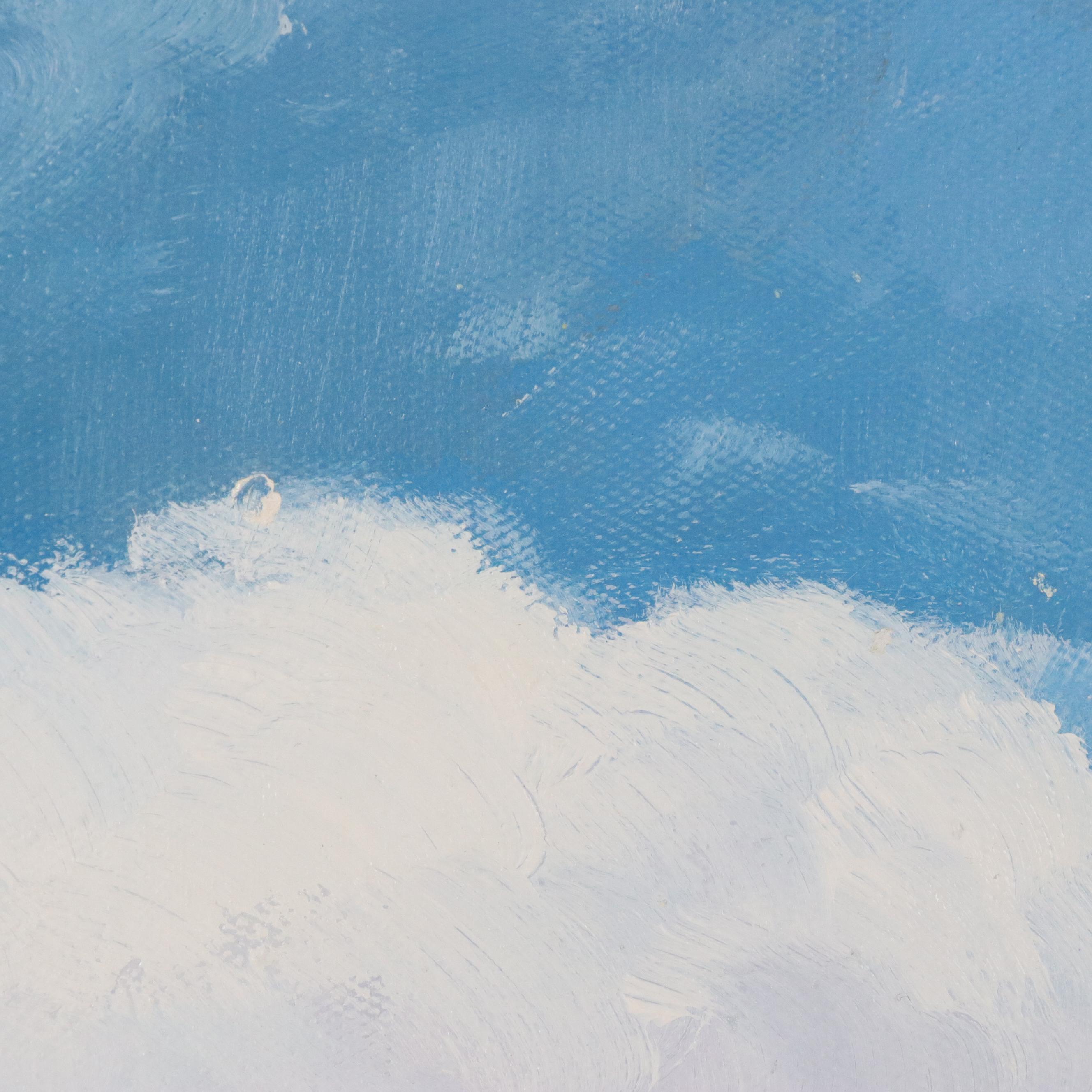 Kingston Pond Landscape Oil Painting, 21st Century