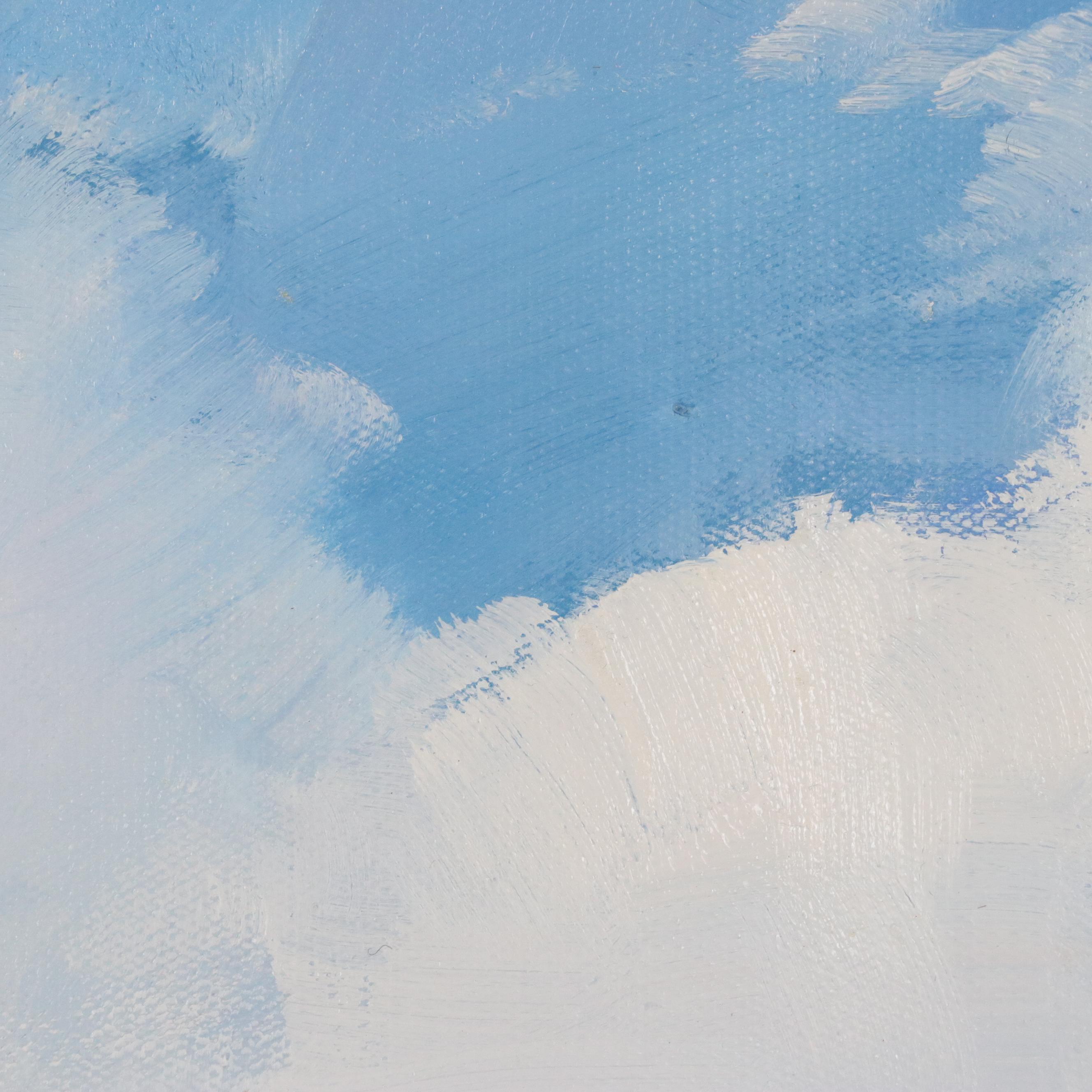 Kingston Pond Landscape Oil Painting, 21st Century