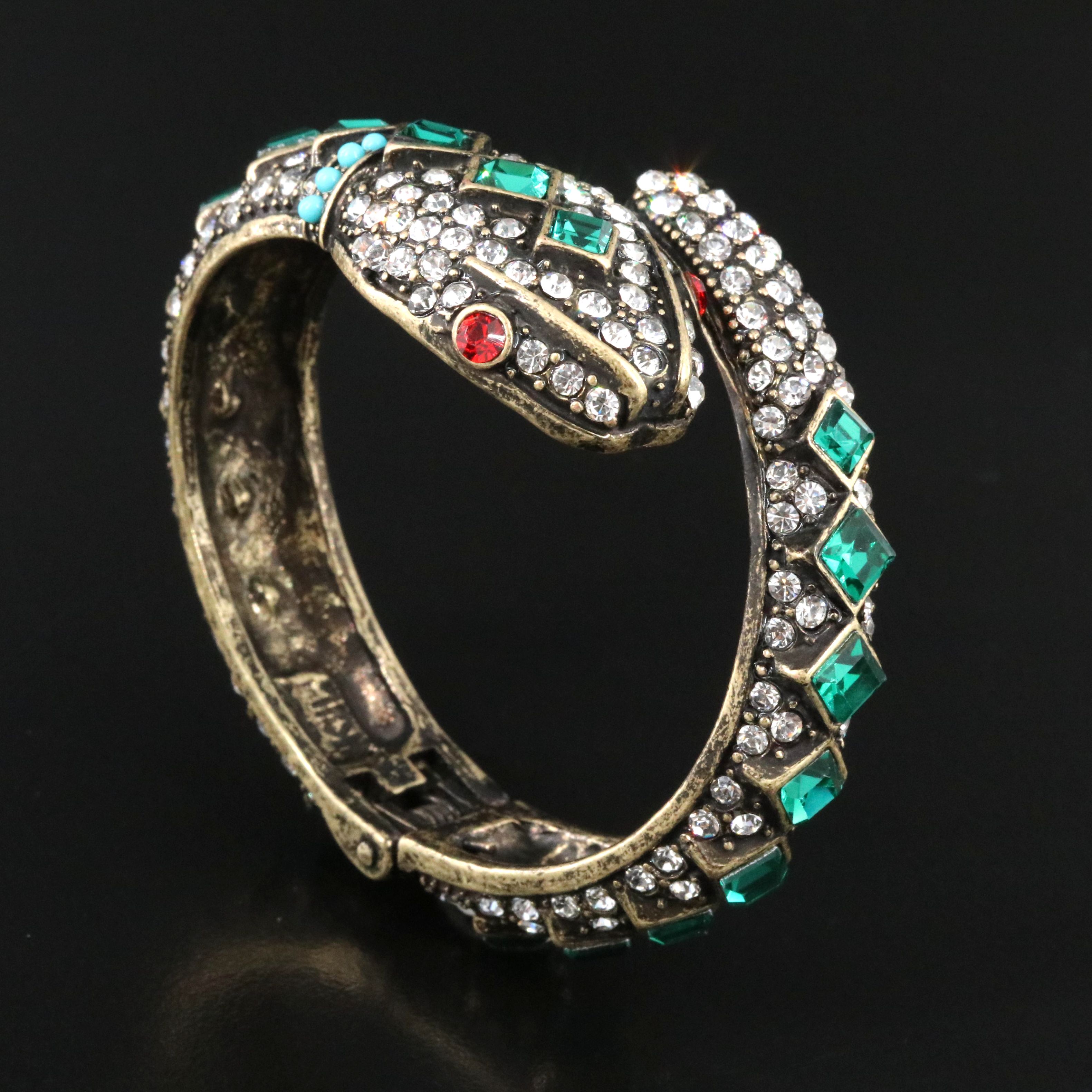 Kenneth Jay Lane Rhinestone Serpent Cuff