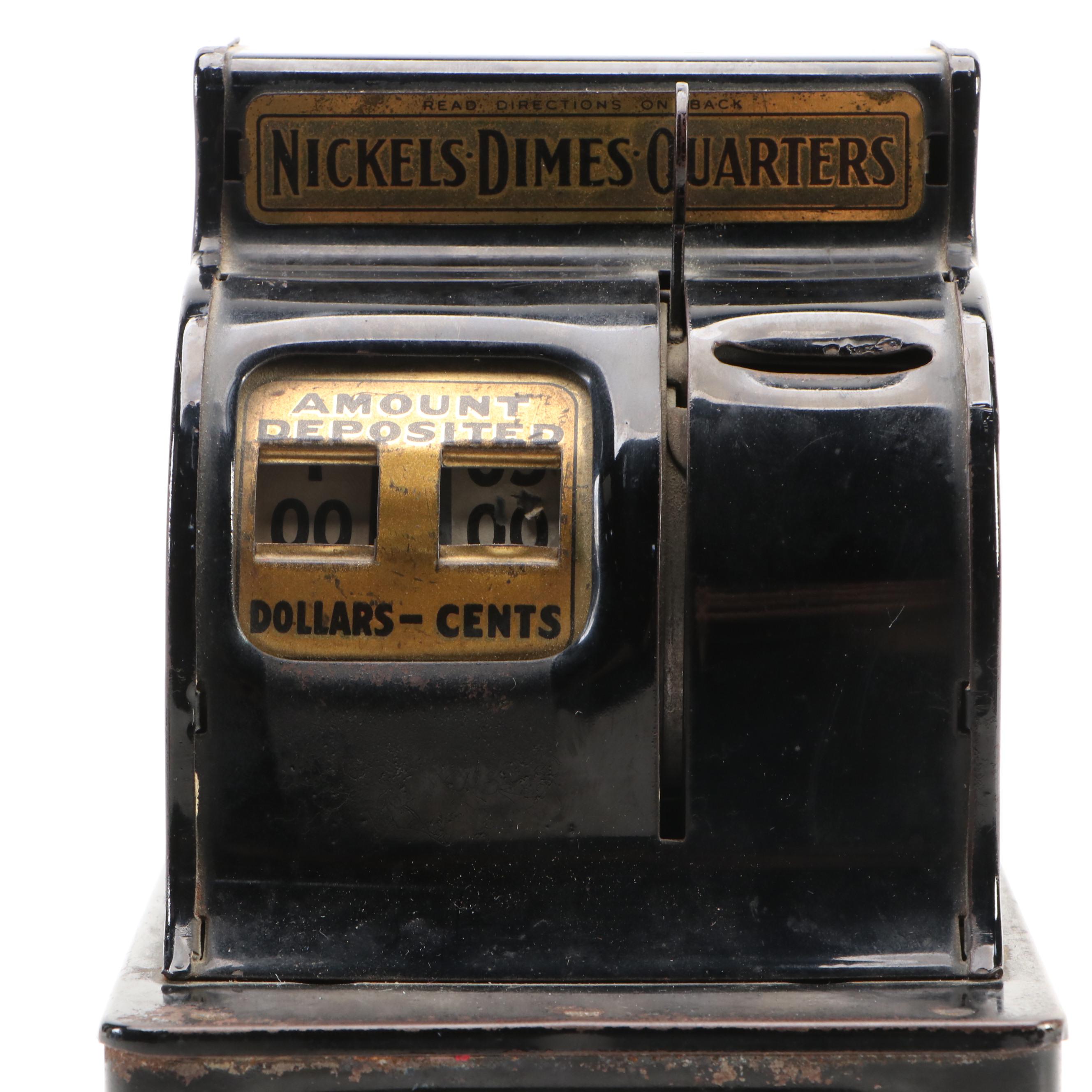 Durable Toy "Uncle Sam's Three Coin Cash Register" Still Bank
