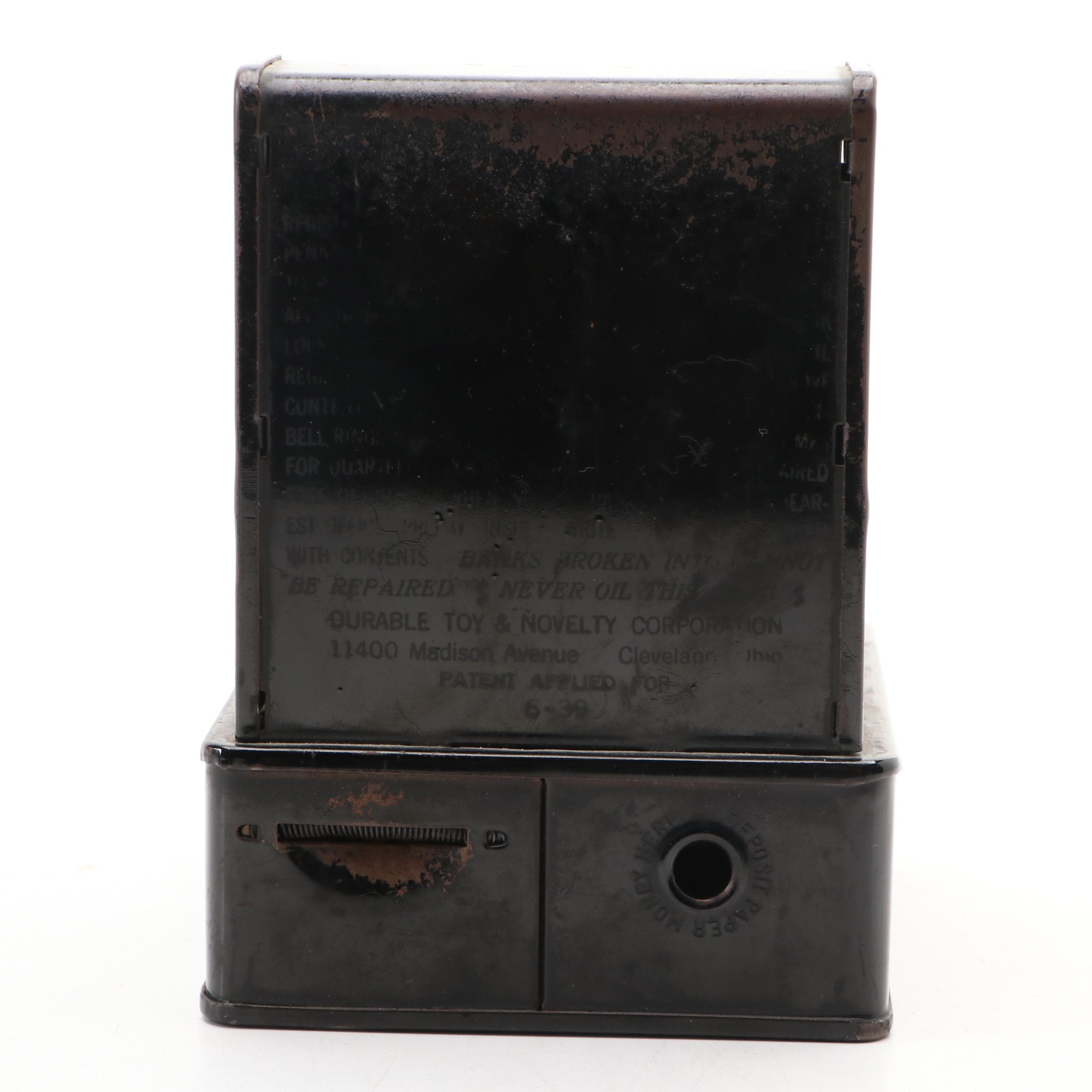 Durable Toy "Uncle Sam's Three Coin Cash Register" Still Bank