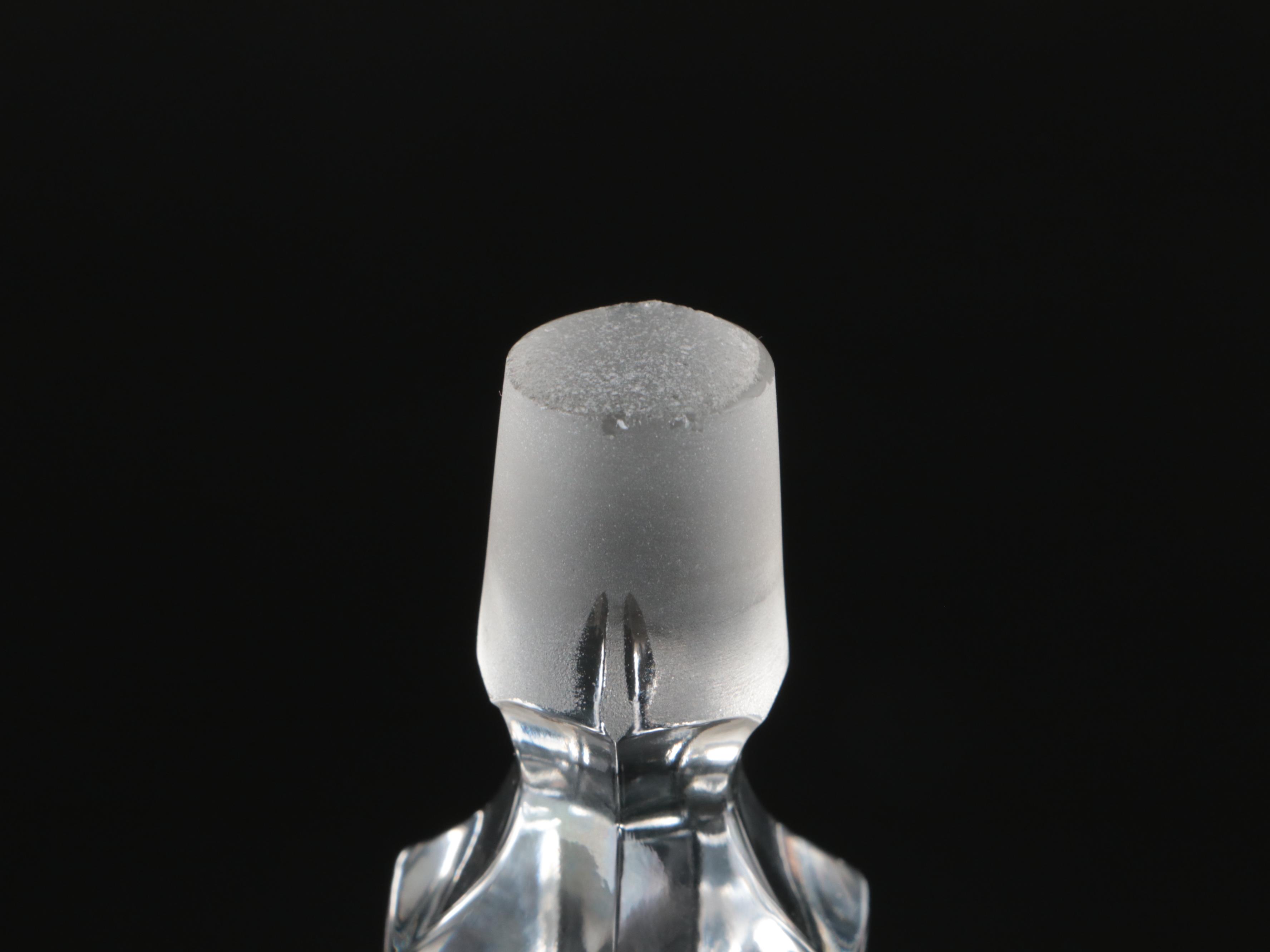 Waterford "Lismore" Cordial Cups, Lalique Crystal Cups, and Crystal Decanter