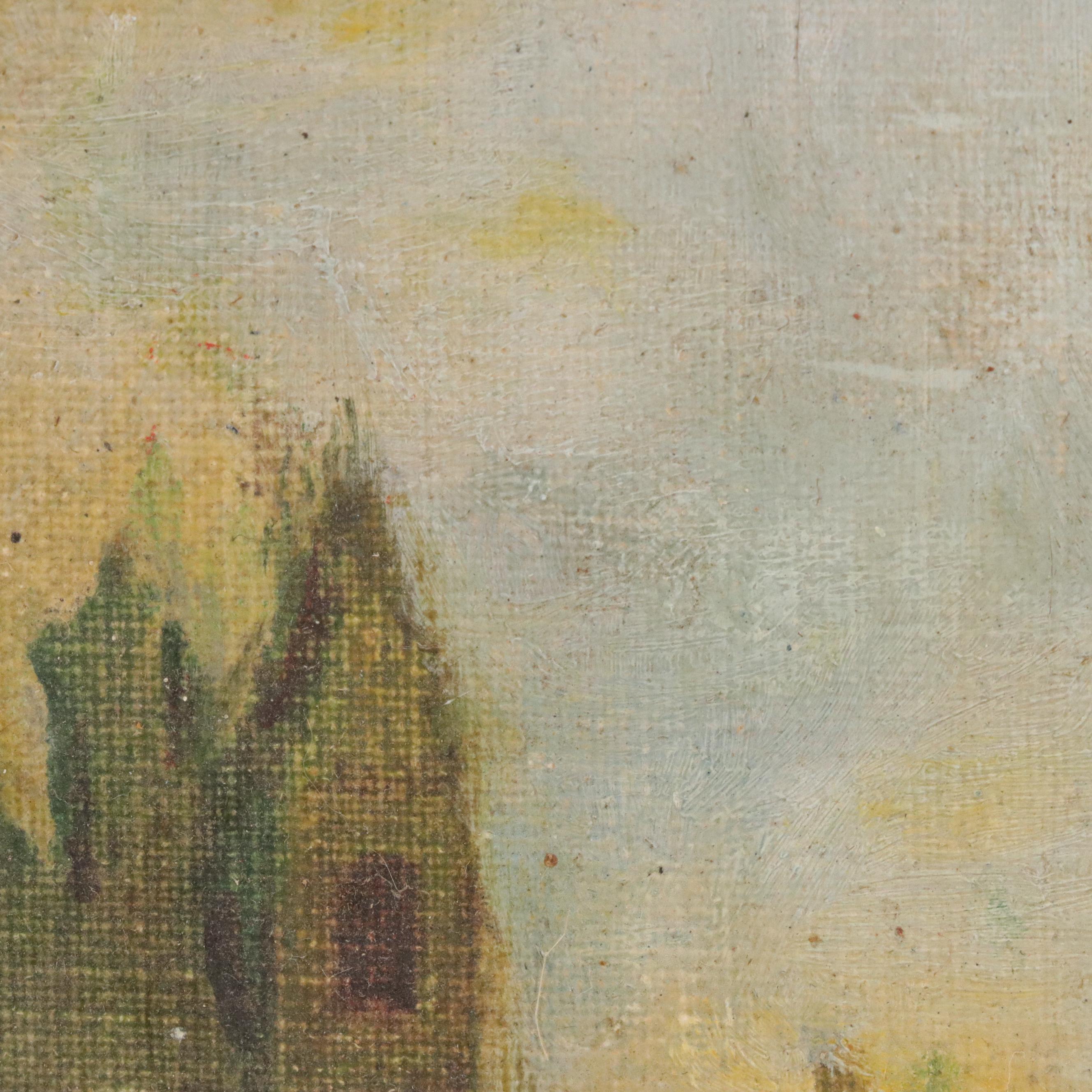 Frank S. Dobbs Venetian Cityscape Oil Painting, 1934