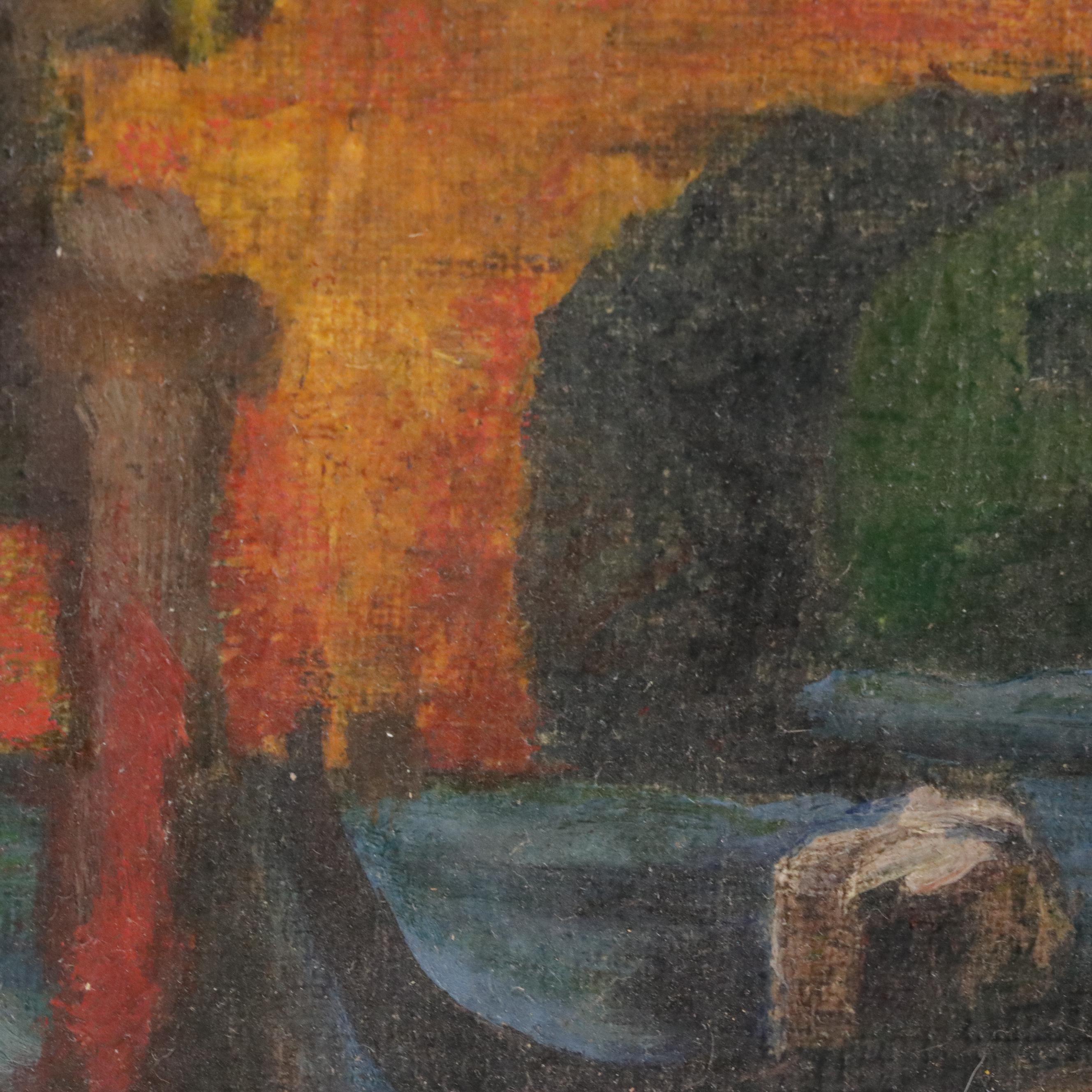 Frank S. Dobbs Venetian Cityscape Oil Painting, 1934