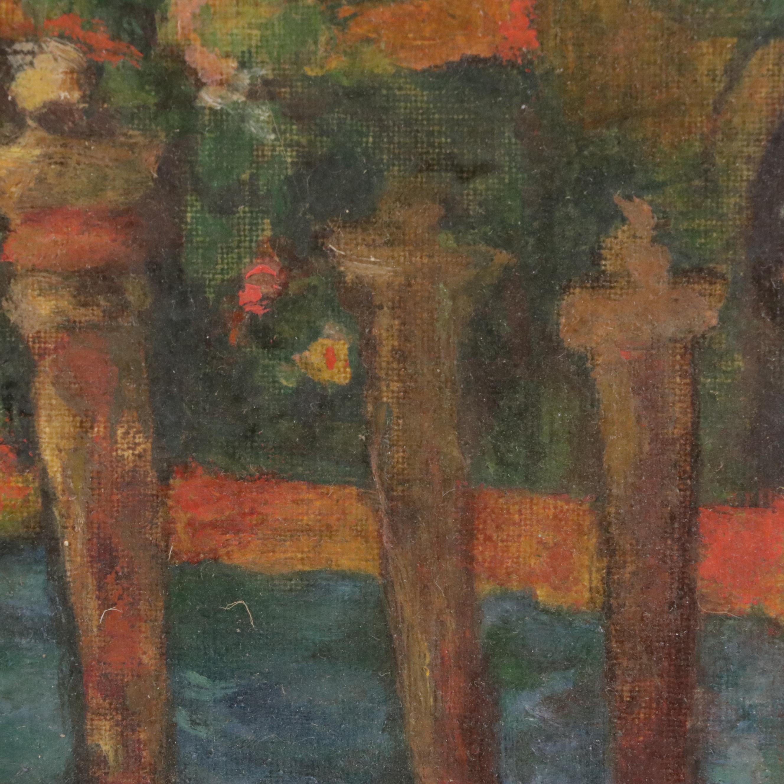 Frank S. Dobbs Venetian Cityscape Oil Painting, 1934