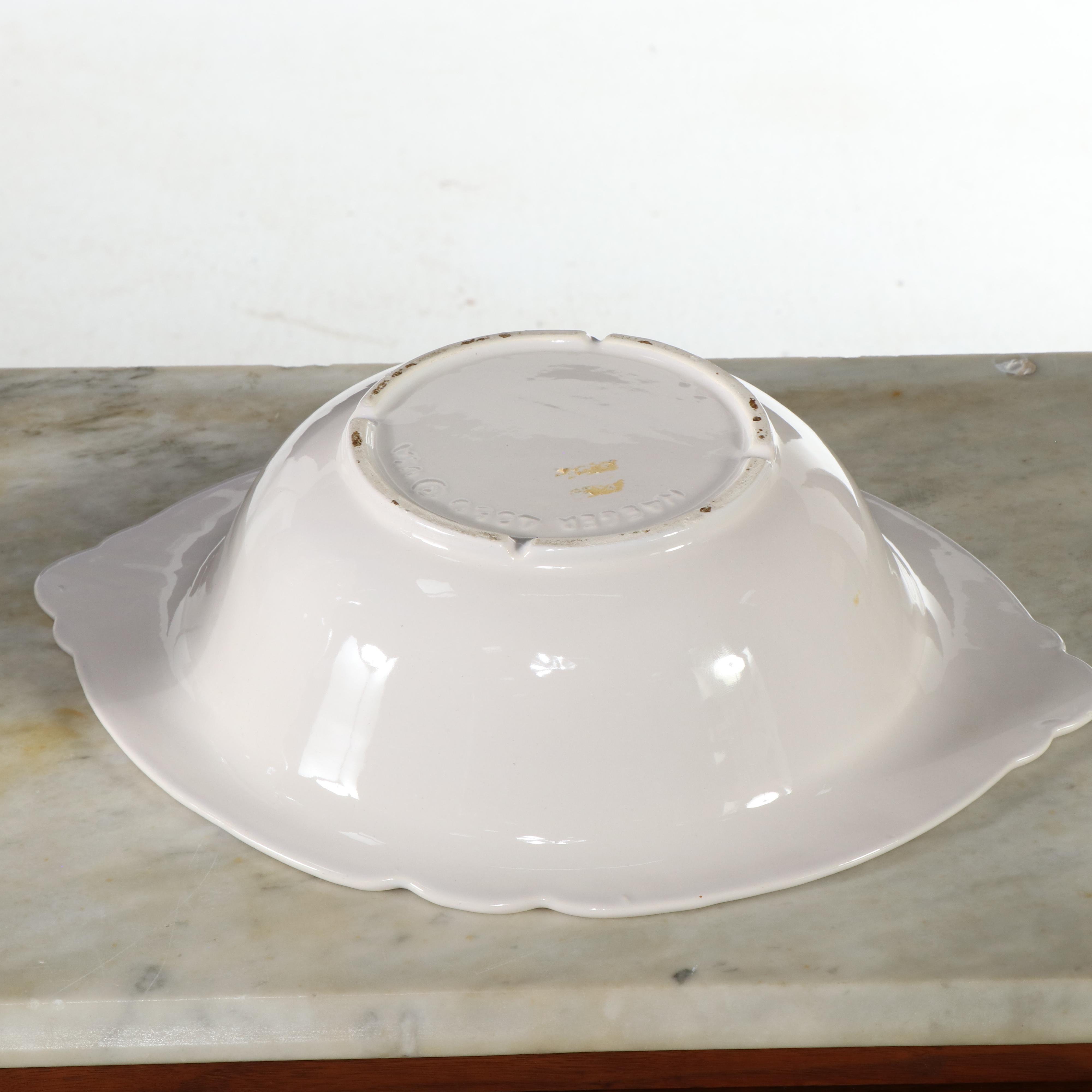 Victorian Marble Top Washstand with Haeger Ceramic Pitcher and Basin