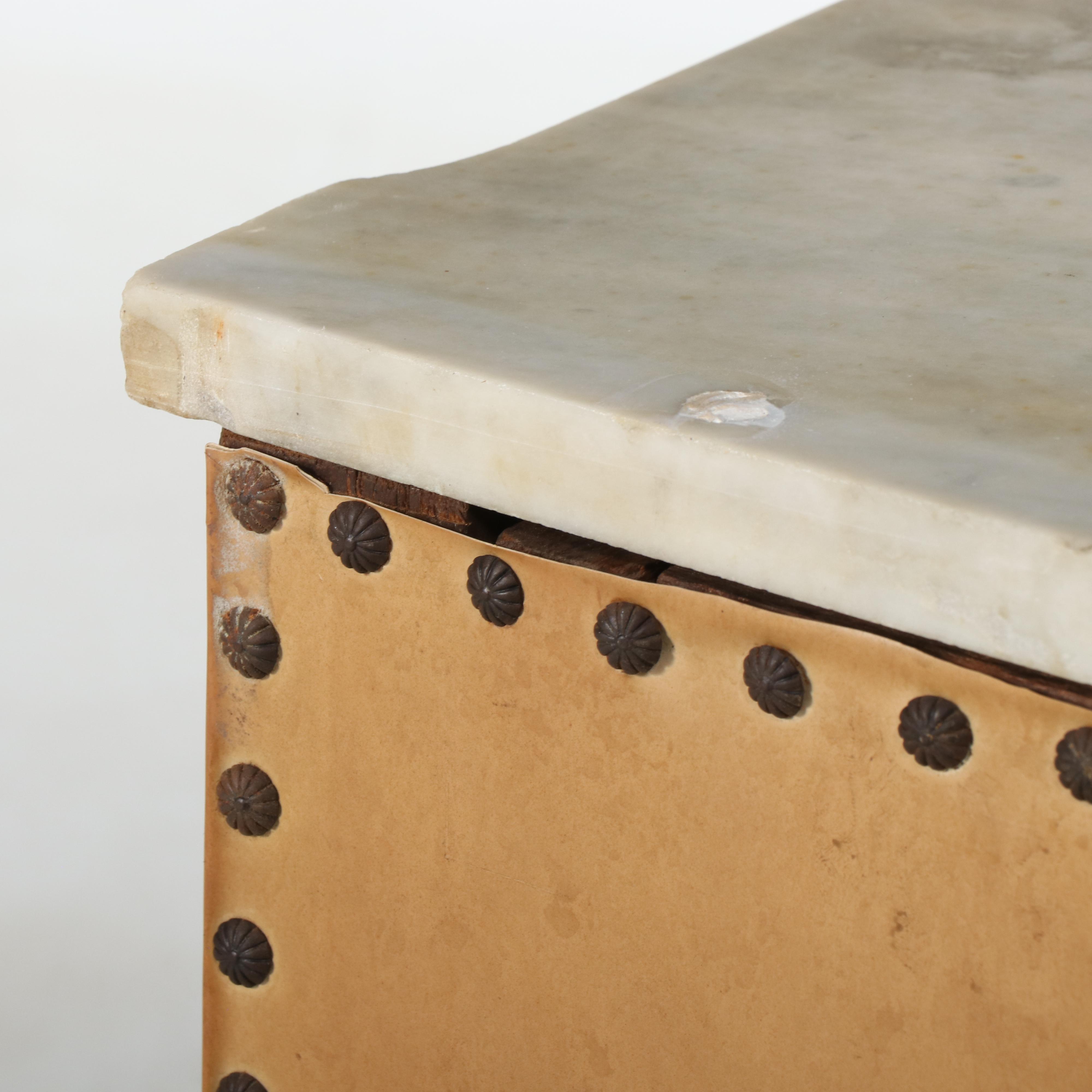 Victorian Marble Top Washstand with Haeger Ceramic Pitcher and Basin