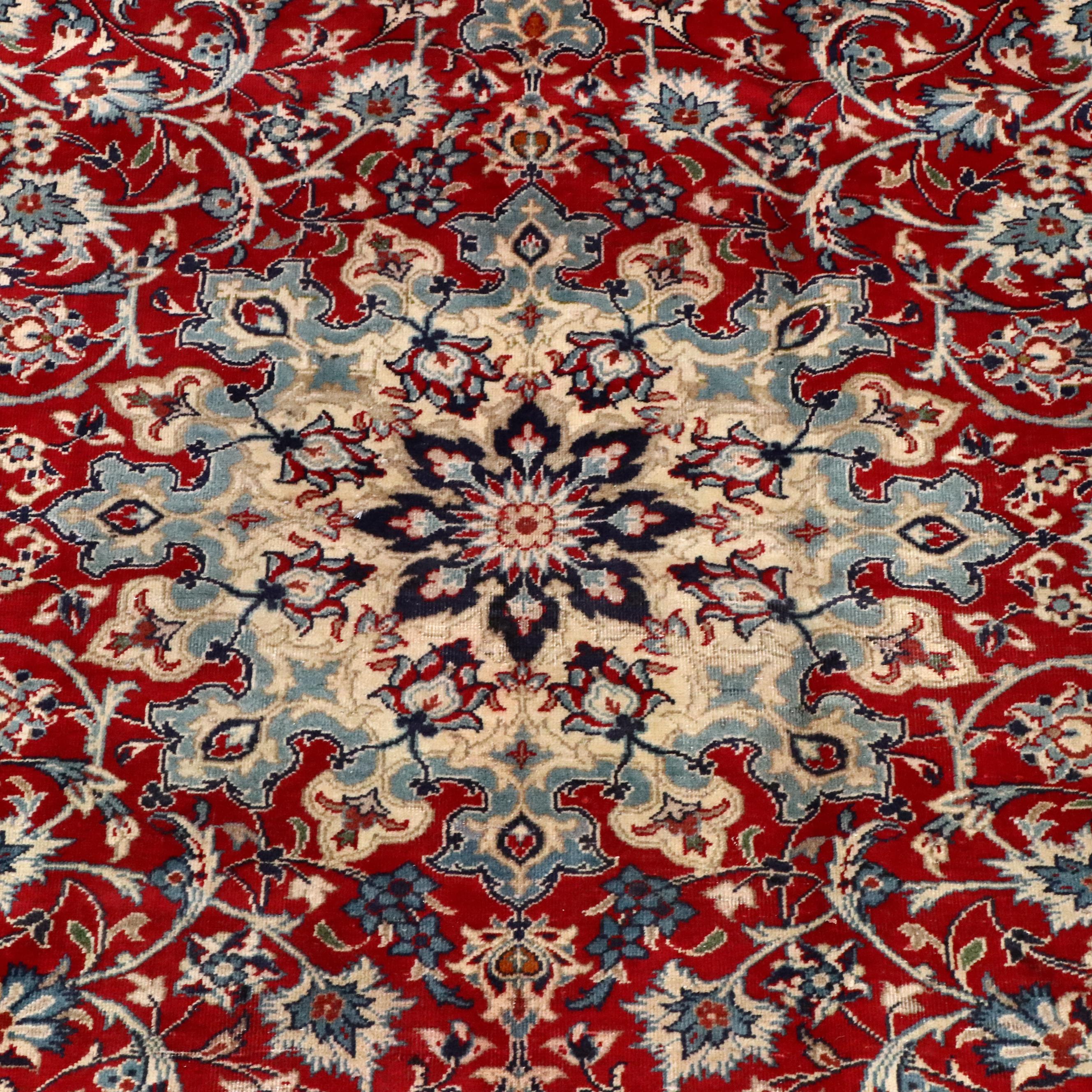 7'7 x 11'3 Hand-Knotted Persian Nain Area Rug