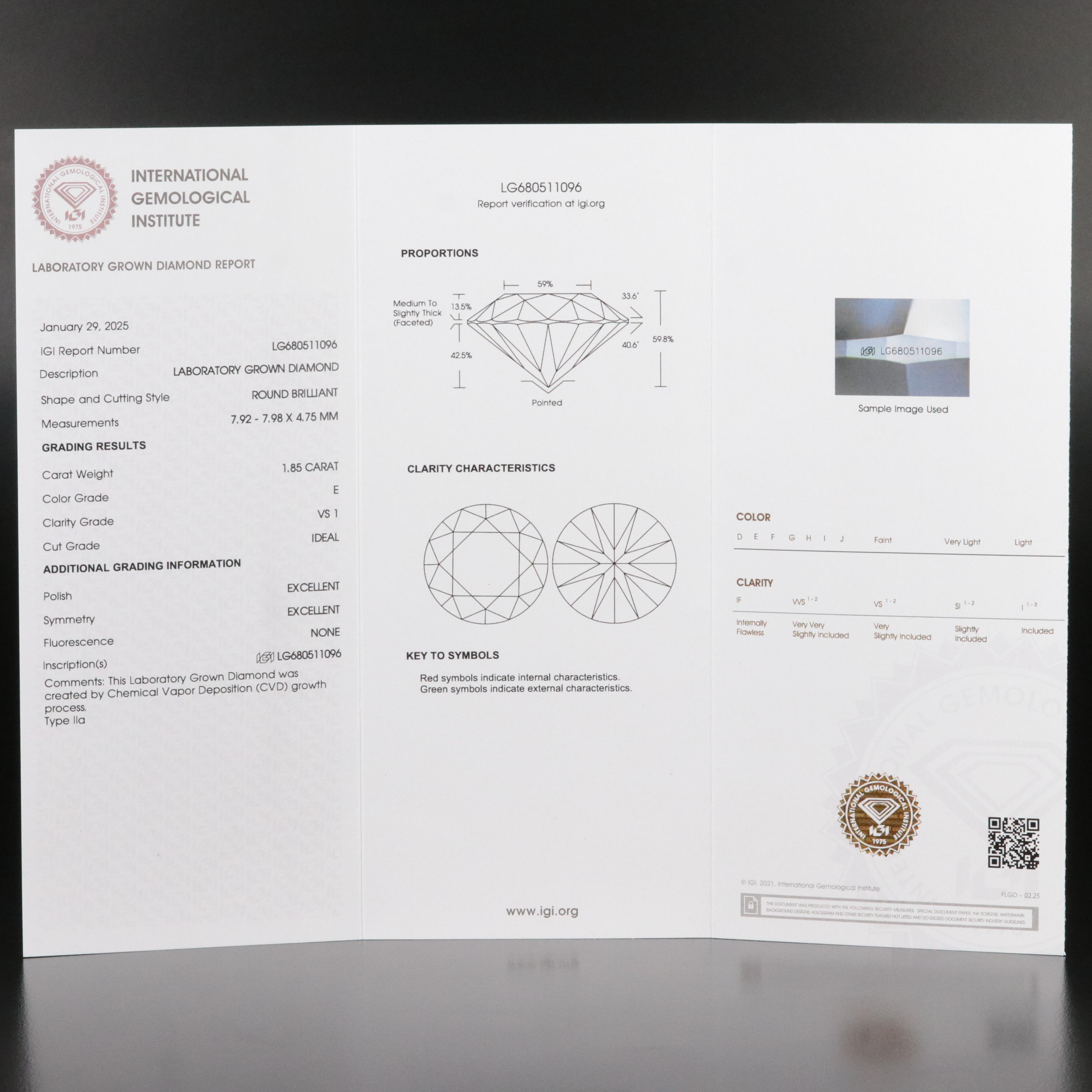 18K 3.71 CTW Lab Grown Diamond Stud Earrings with IGI Reports