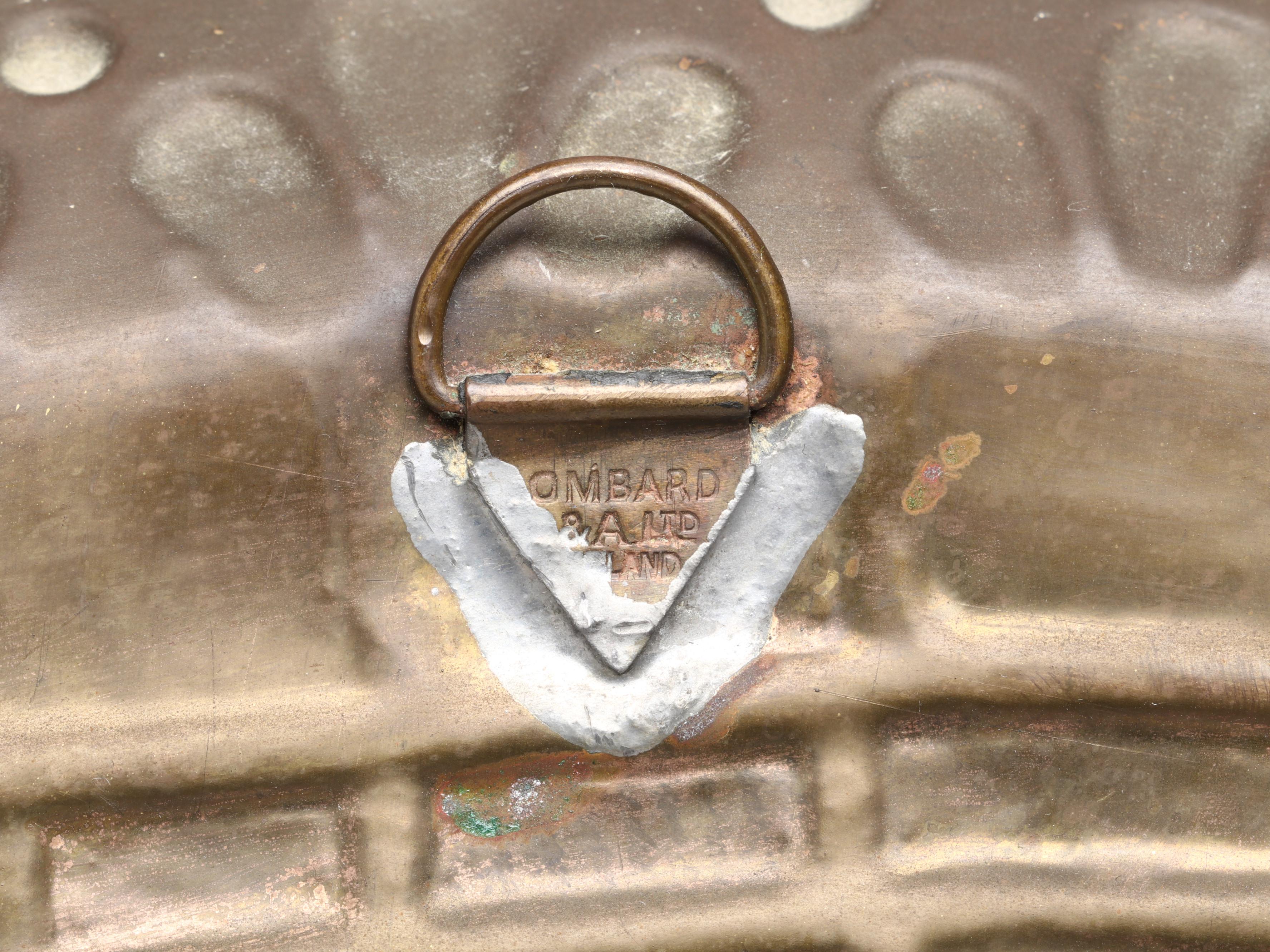 Lombard English Embossed Brass Tavern Scene Wall Hanging