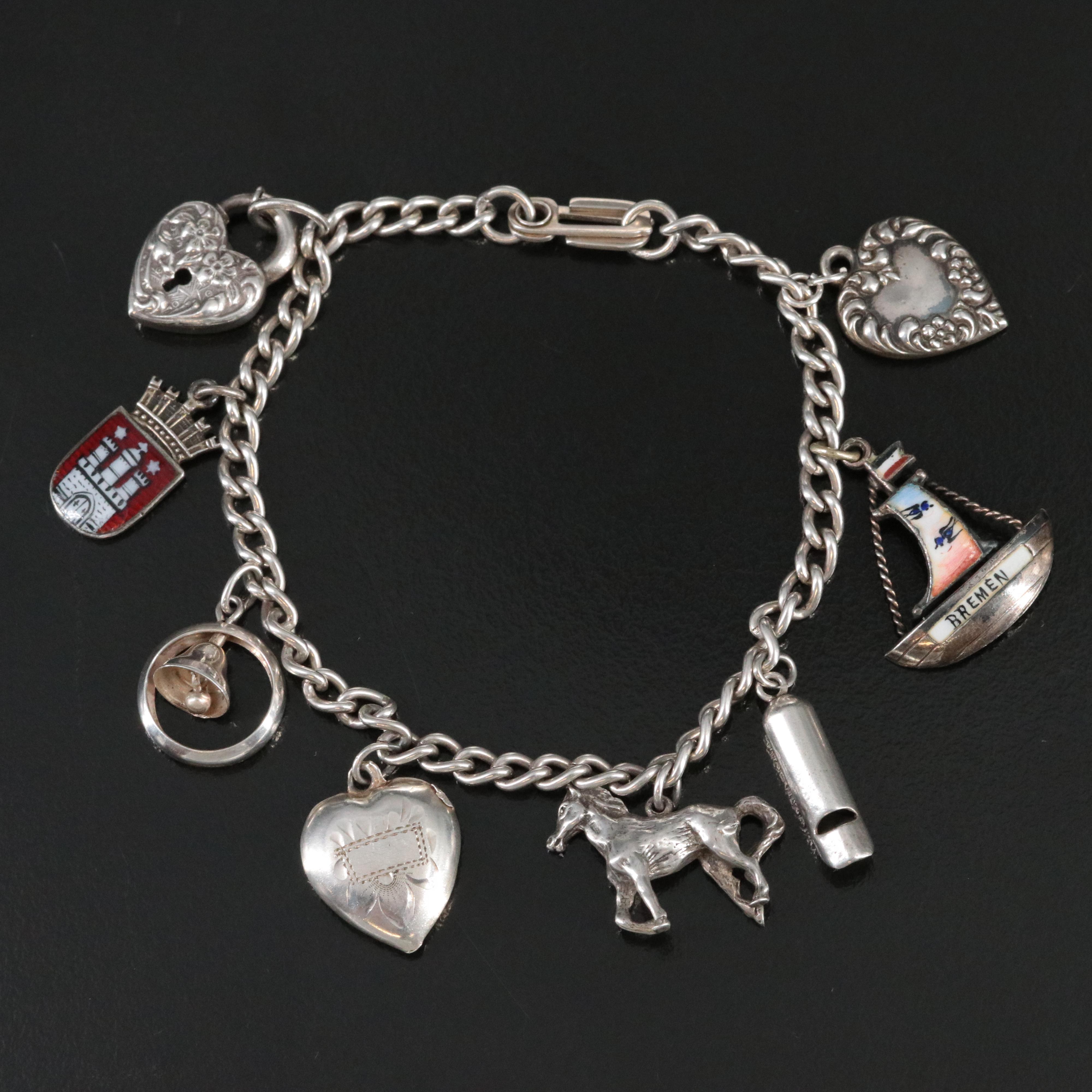 Vintage Sterling Charm Bracelet