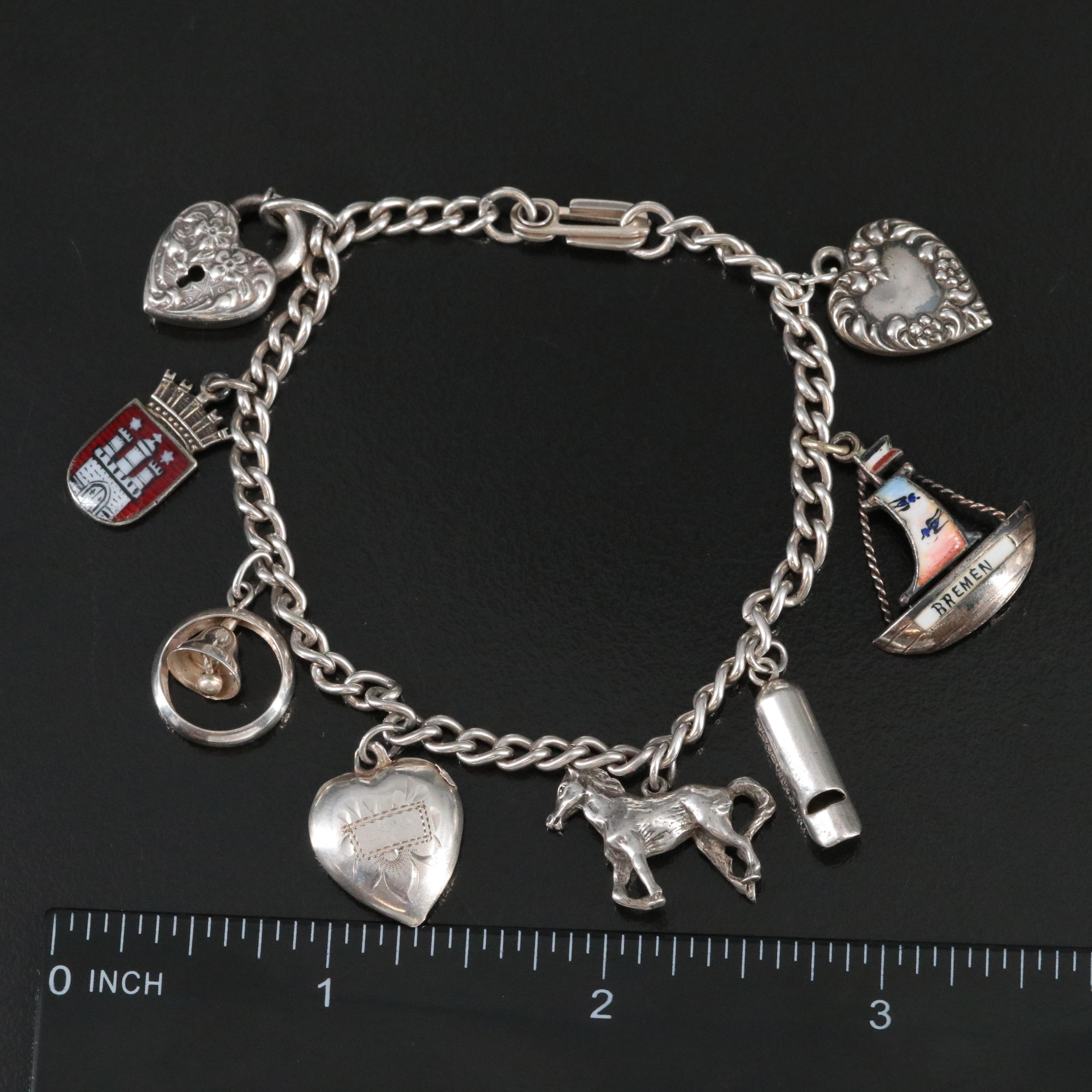 Vintage Sterling Charm Bracelet