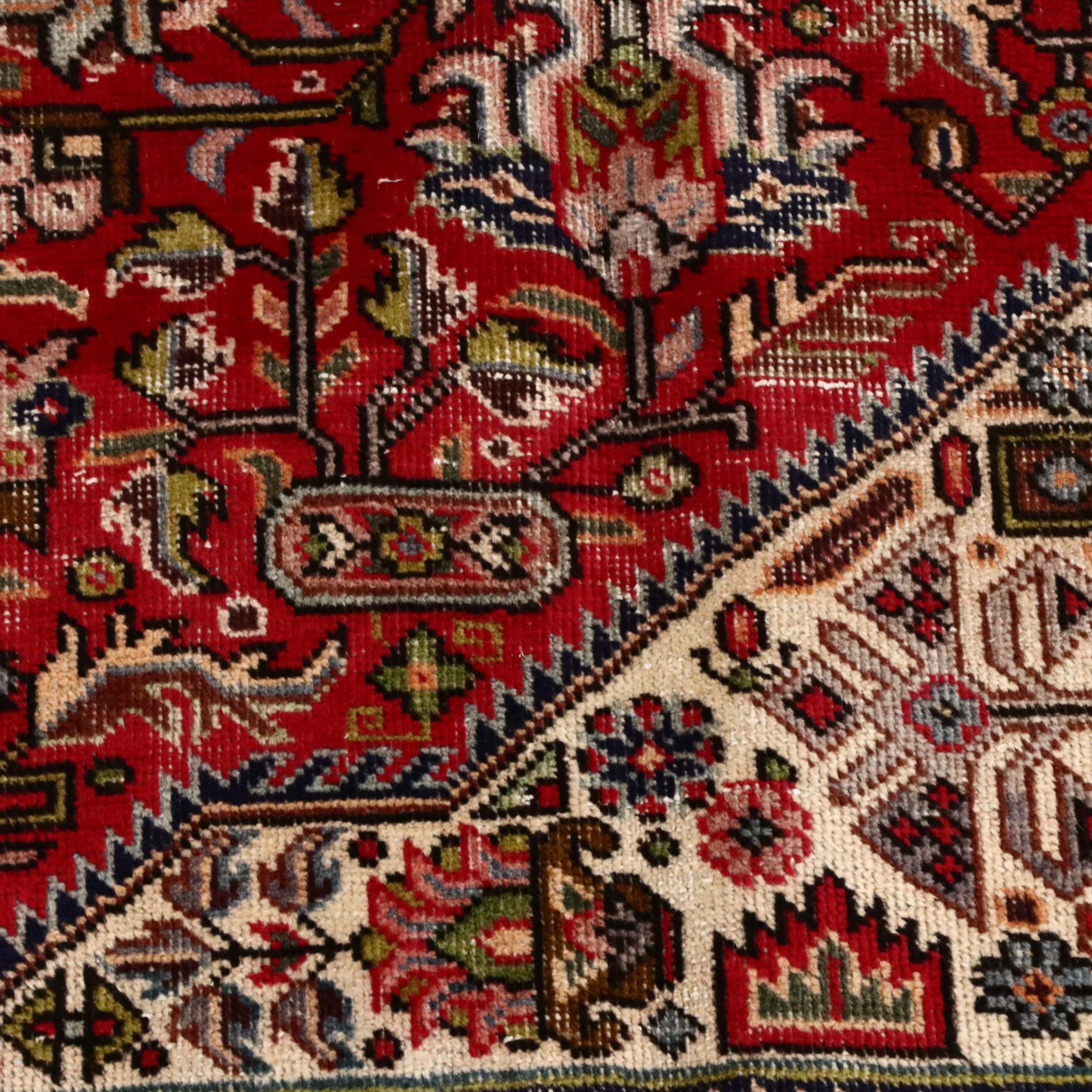 9'9 x 12'5 Hand-Knotted Persian Heriz Room-Sized Rug