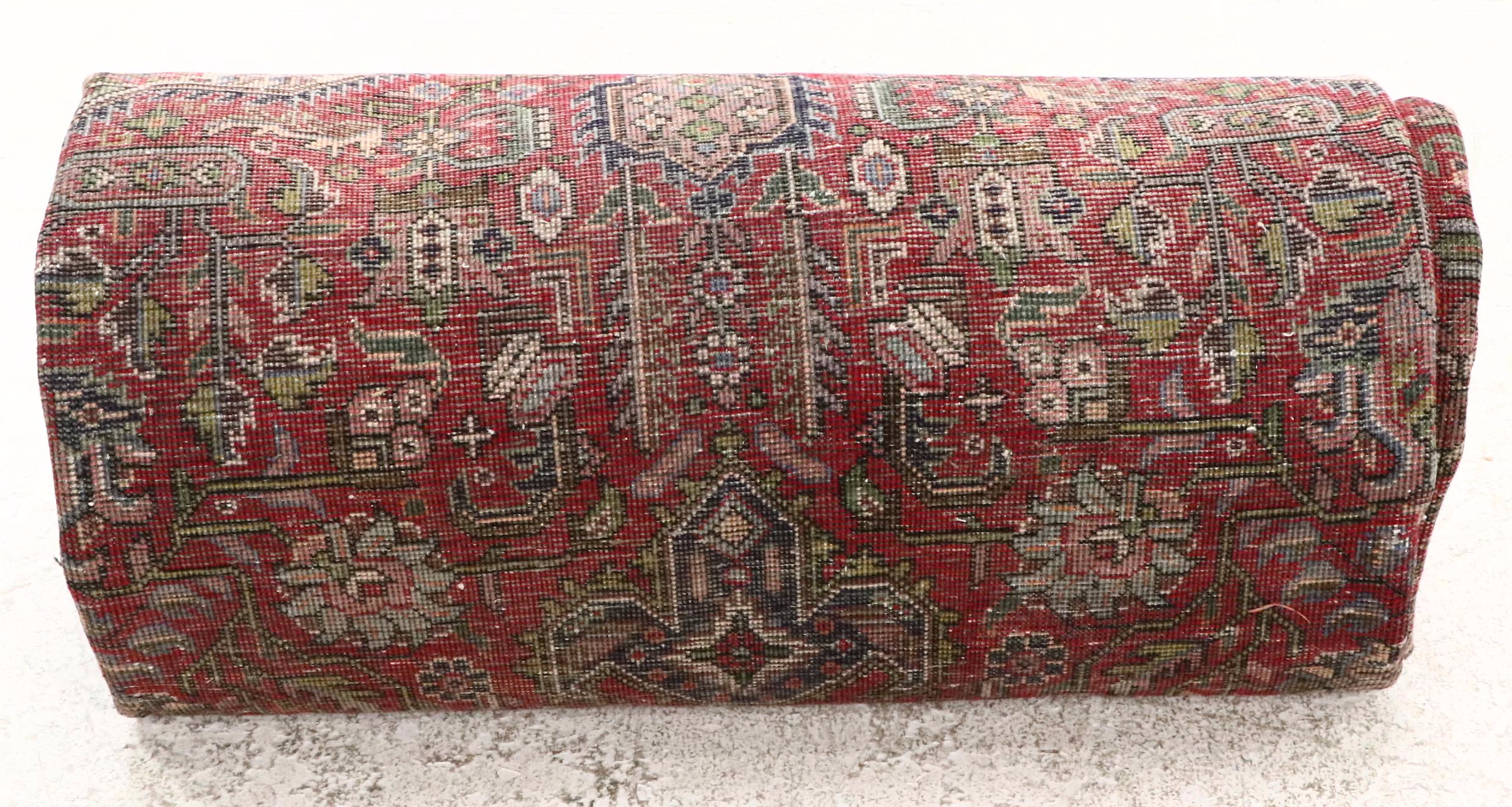 9'9 x 12'5 Hand-Knotted Persian Heriz Room-Sized Rug