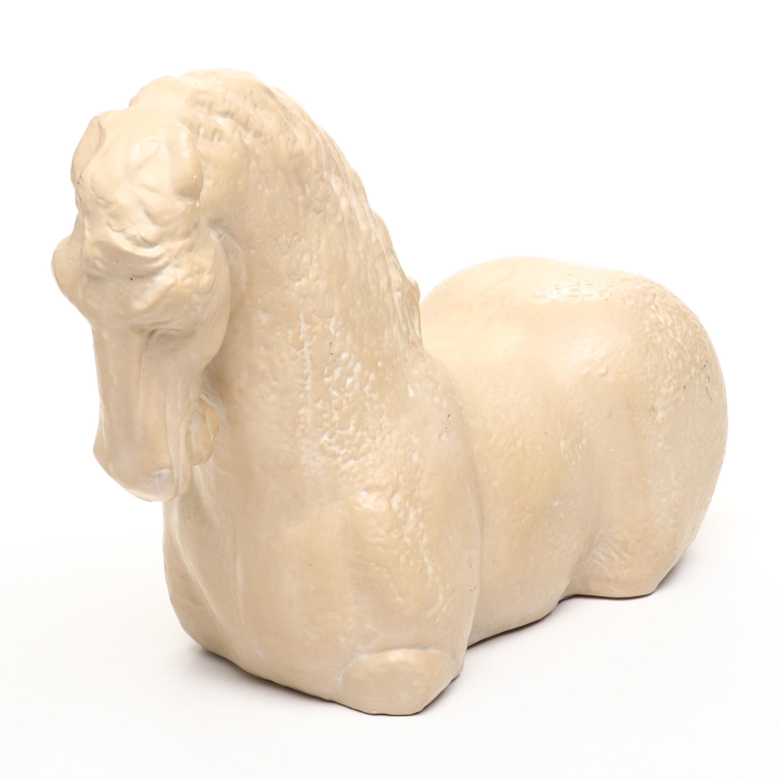 Tang Dynasty Style Ceramic Horse Figurine