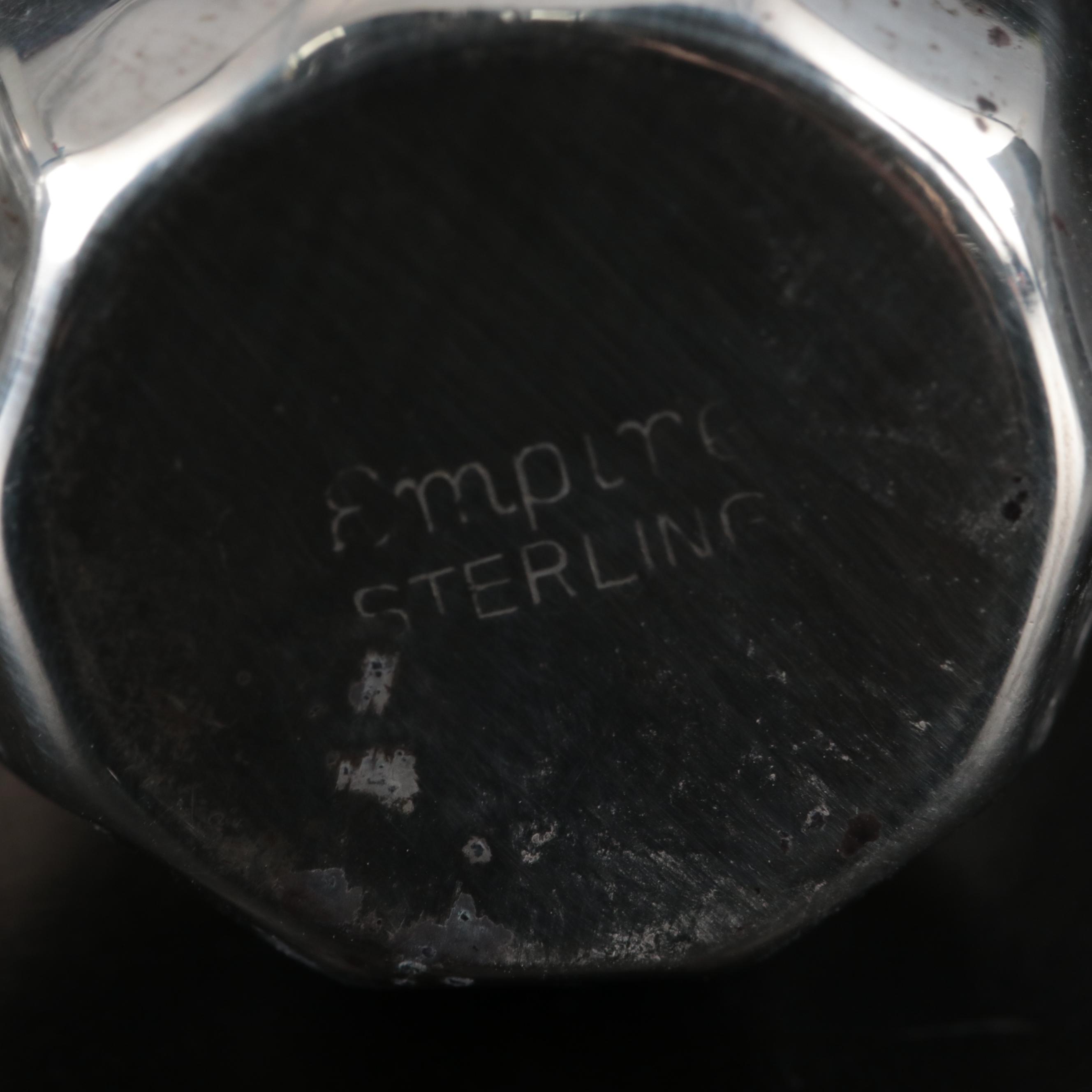 Towle Sterling Candle Holders, Empire Sterling Shakers, and Sterling Vanity Jar