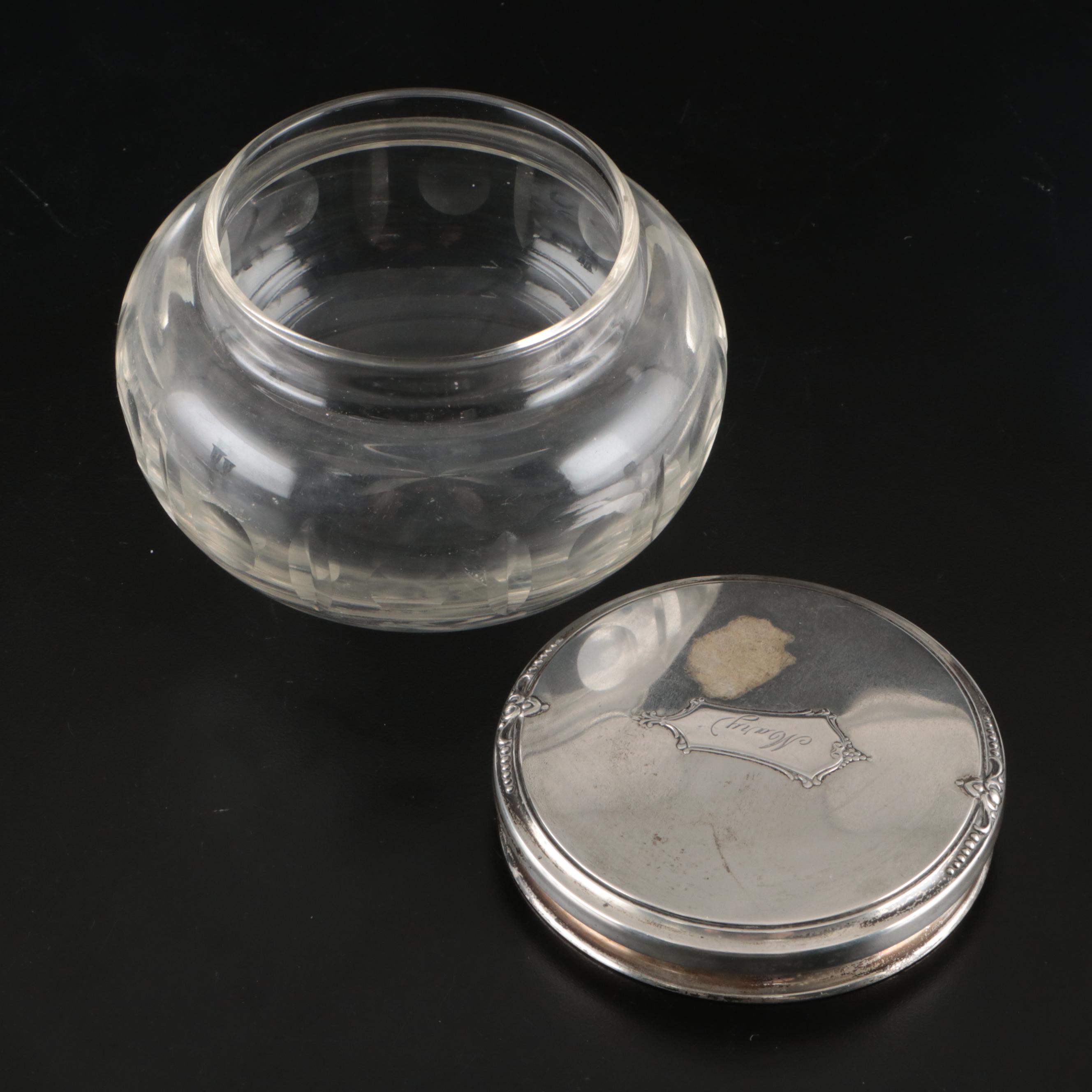 Towle Sterling Candle Holders, Empire Sterling Shakers, and Sterling Vanity Jar